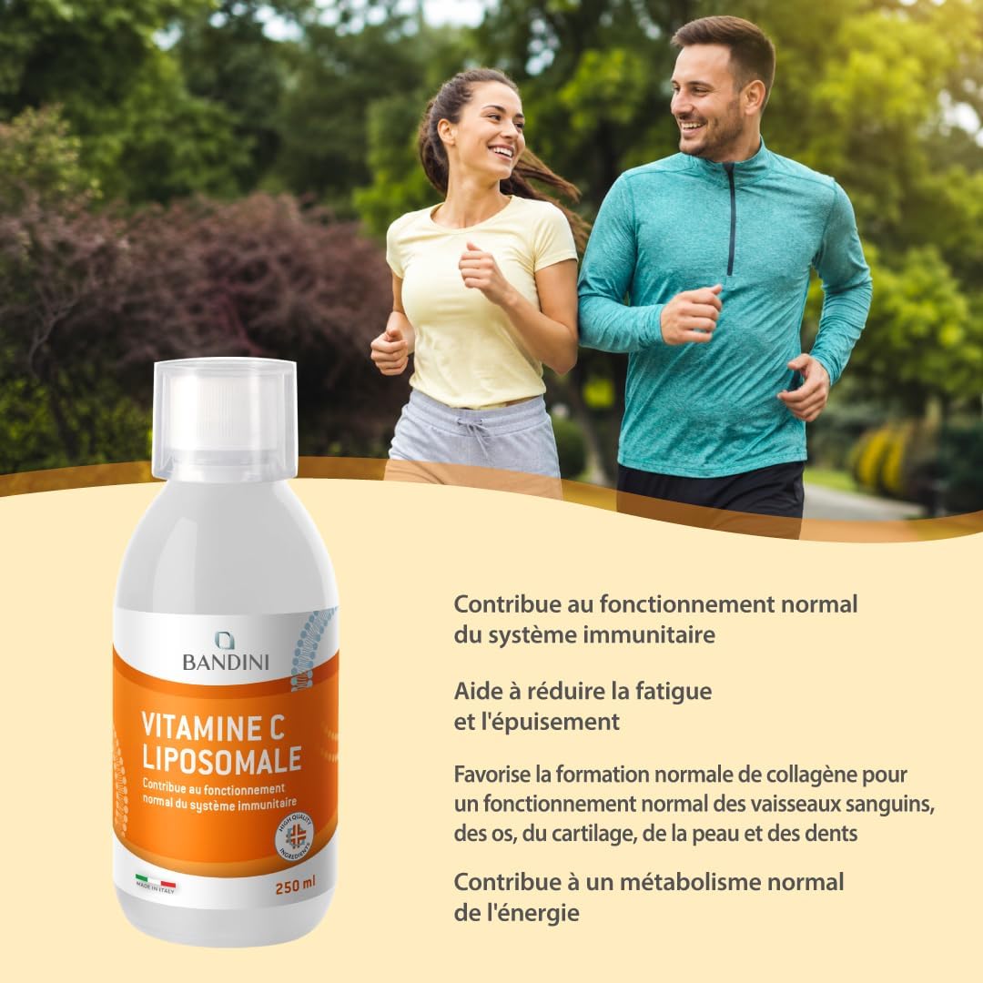 Bandini® Liposomal Vitamin C 1000 mg - Liquid Supplement 250 ml - | Powerful Dosage and Maximum Absorption - Immune System & Fatigue - 100% Vit C Ascorbic Acid Bioavailable - Vegan - Image 3