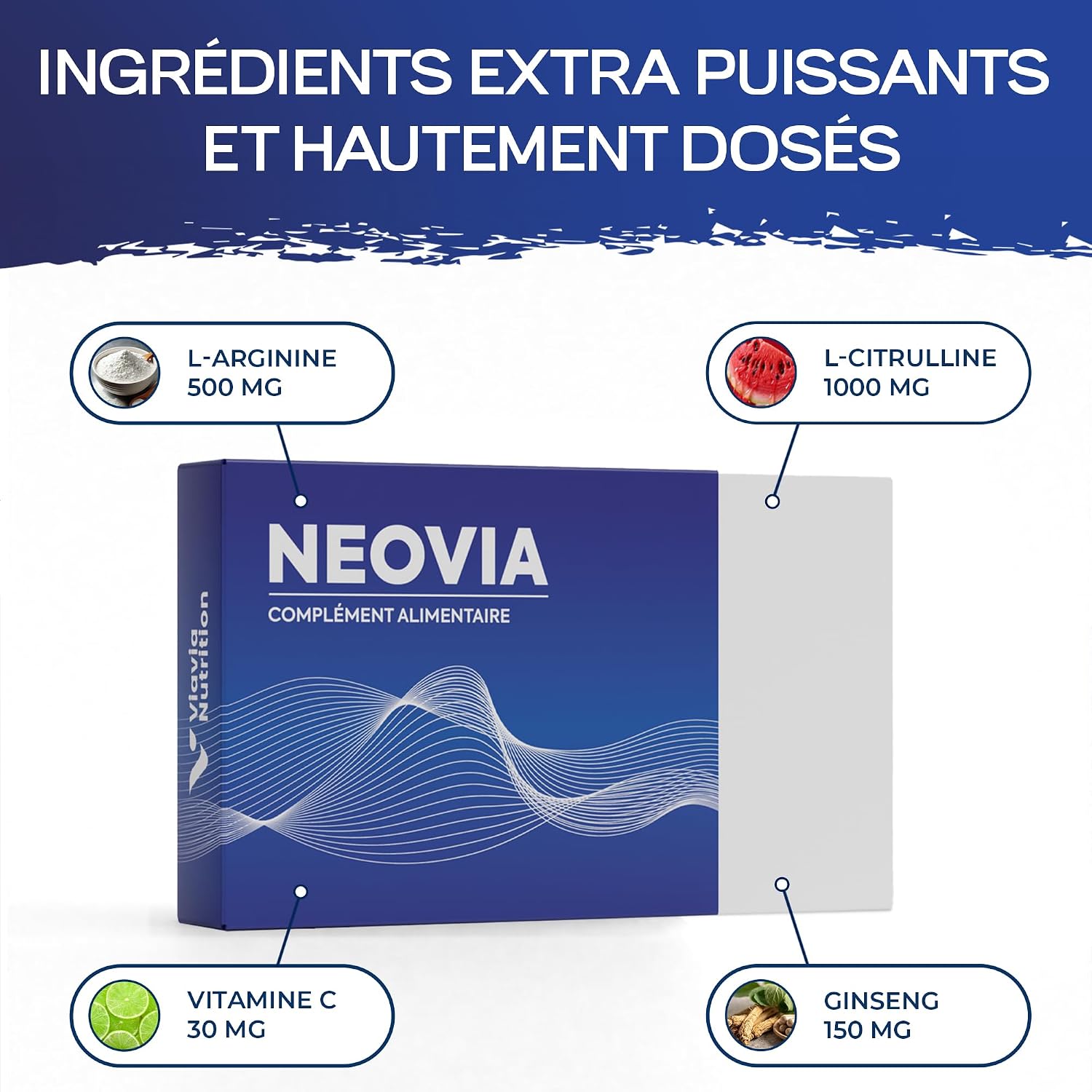 NEOVIA Highly Dosed Formula for Active Men - Immediate Effect - Natural Performance Booster for Energy & Endurance - Extra Strength with Ginseng, Citrulline, Arginine and Vitamin C - Image 5