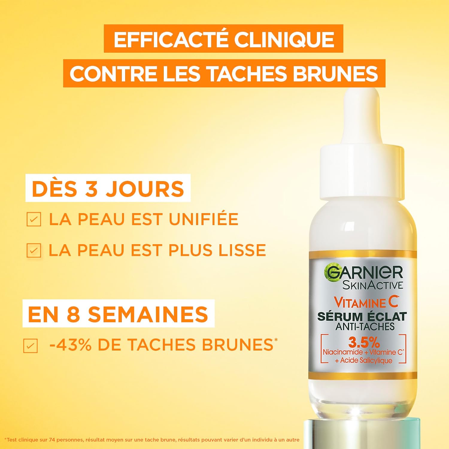 Garnier SkinActive Vitamin C Radiance Routine Set - Radiance Booster Cleansing Gel + Anti-Dark Spot Serum + Glow Daily Anti-UV Fluid SPF50+ - Enriched with Vitamin C - All Skin Types - Image 5