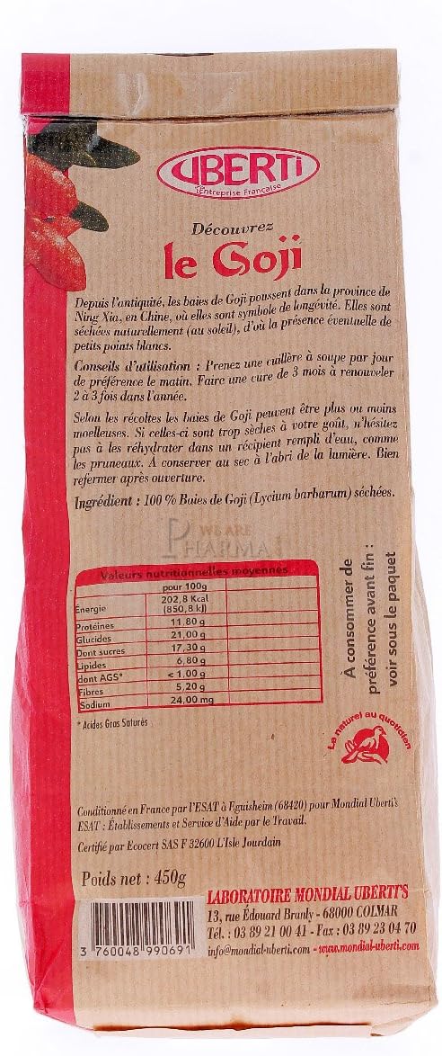 Uberti - Greenfood Goji Berries 450G - Image 3