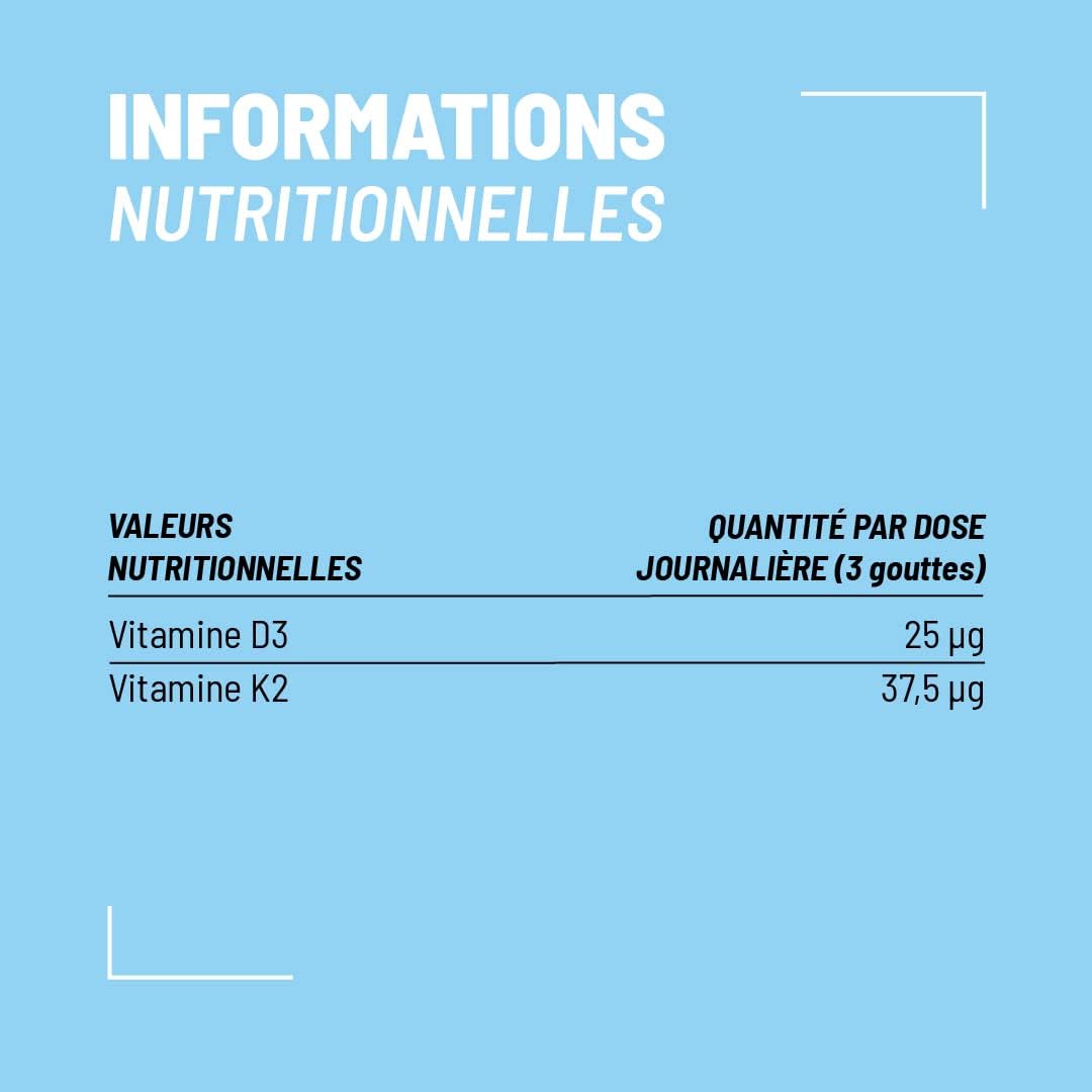 Nutripure Vitamin D3 K2-MK7 1000 IU Drops Size 5 Months | Immune System, Bone & Muscles - High Concentration & Absorption - VitaMK7 & Organic Olive Oil - Made in France - Image 7