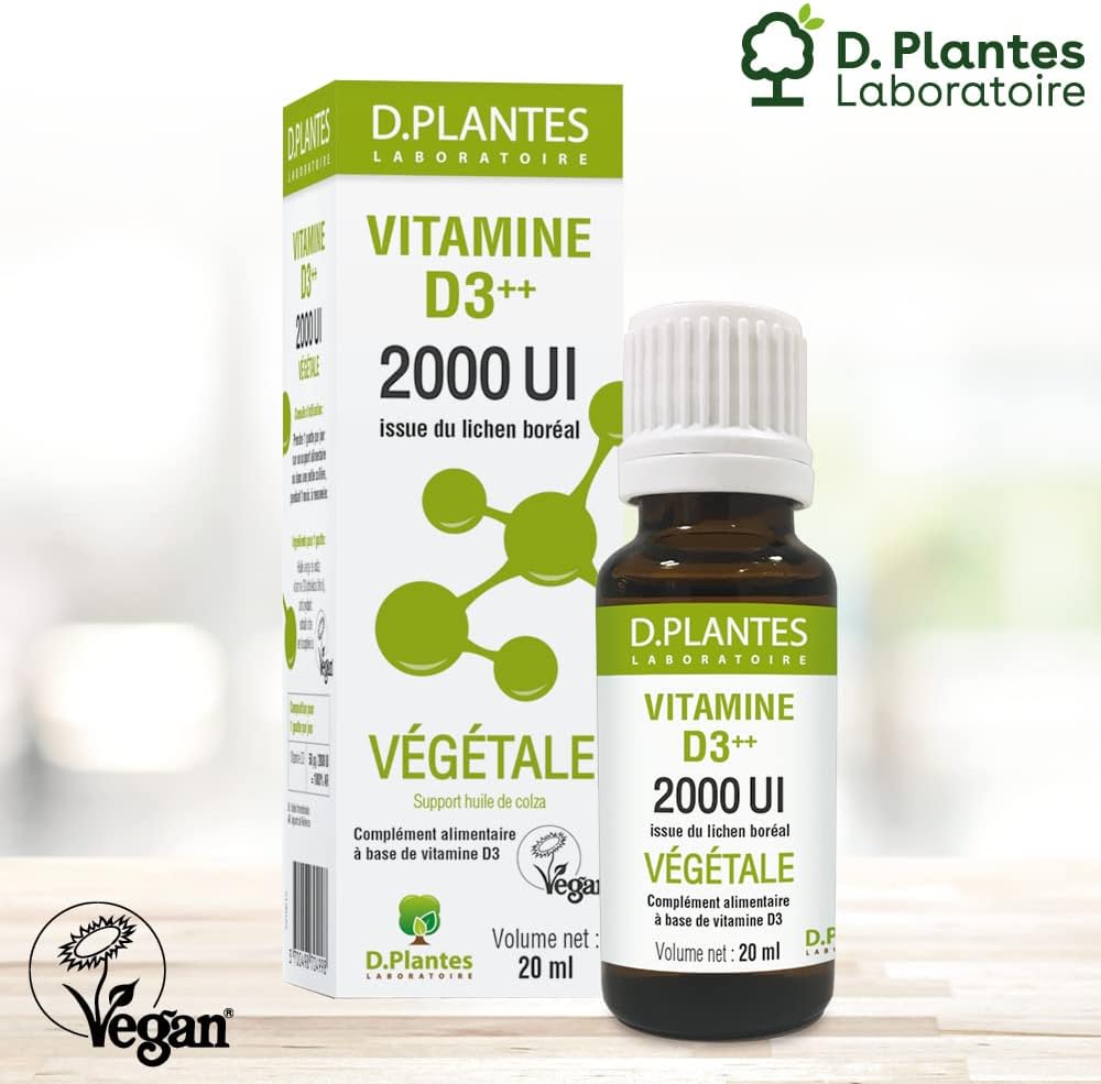 D.PLANTES - Vitamin D3 2000 IU - Food Supplement - Immunity, Normal Bone - Boost in Life D - Plant Origin - Certified Vegan - 20 ml - Image 3