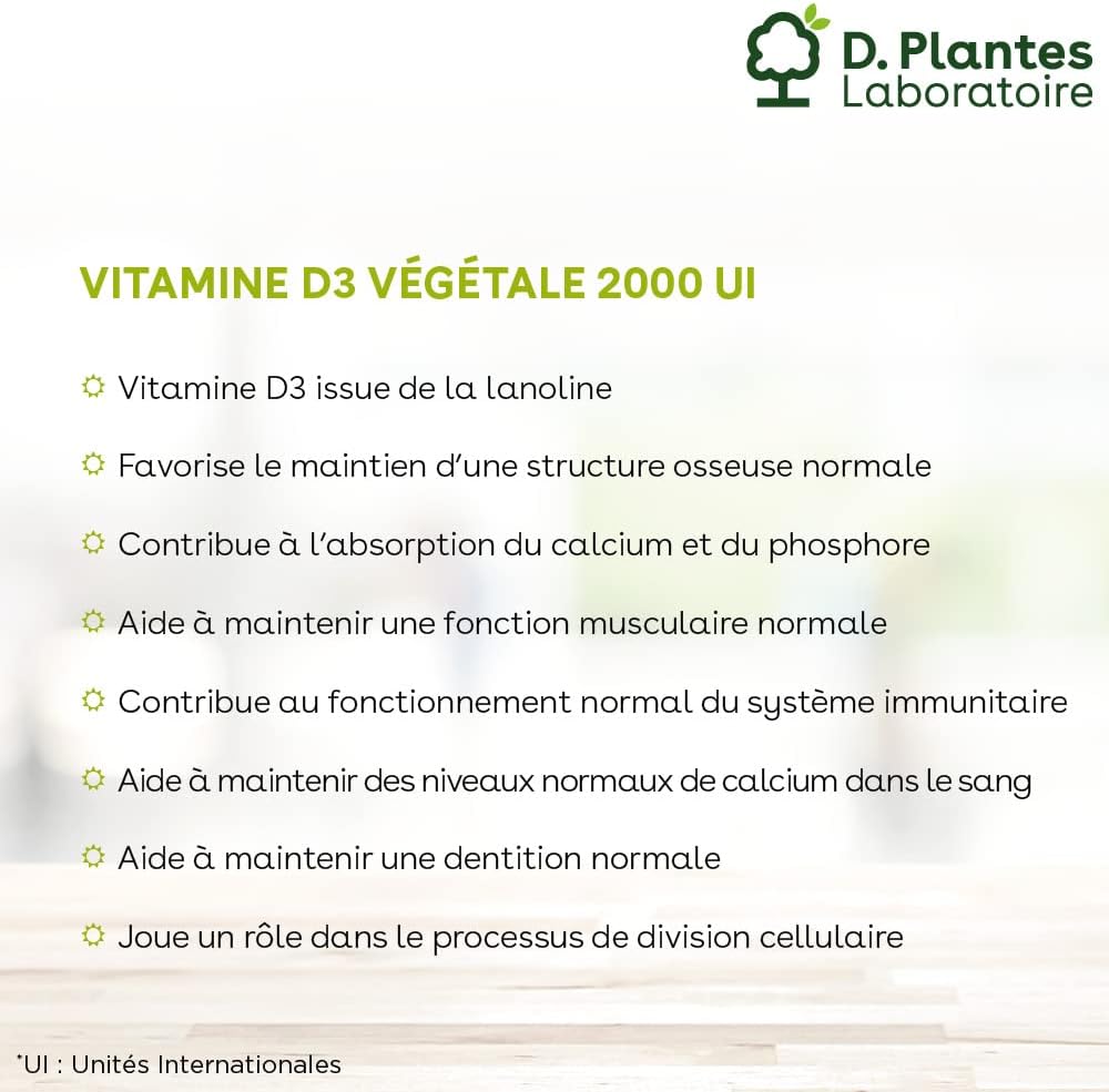 D.PLANTES - Vitamin D3 2000 IU - Food Supplement - Immunity, Normal Bone - Boost in Life D - Plant Origin - Certified Vegan - 20 ml - Image 4