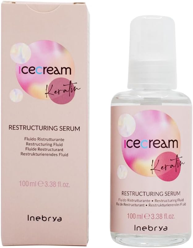Inebrya Ice Cream Keratin Restructuring Serum - Fluido Ristrutturante 100m - Image 3