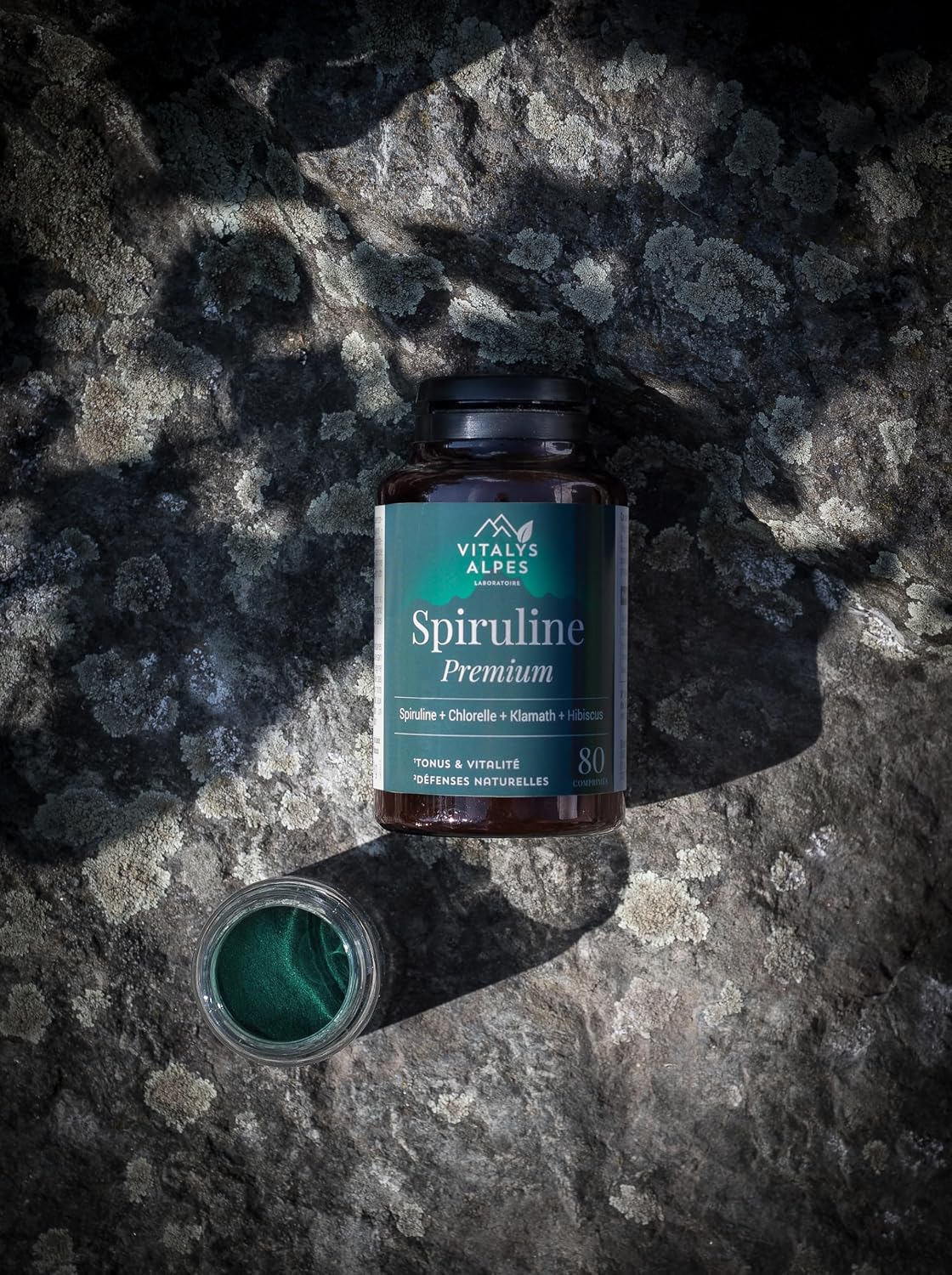 Spirulina Premium - 80 Tablets - A Unique Combination of Algae to Stay in Shape - Spirulina + Klamath + Chlorella + Ibiscus - 20 Day Cure - Vitalys Alpes - Made in France (Pack of 1) - Image 4