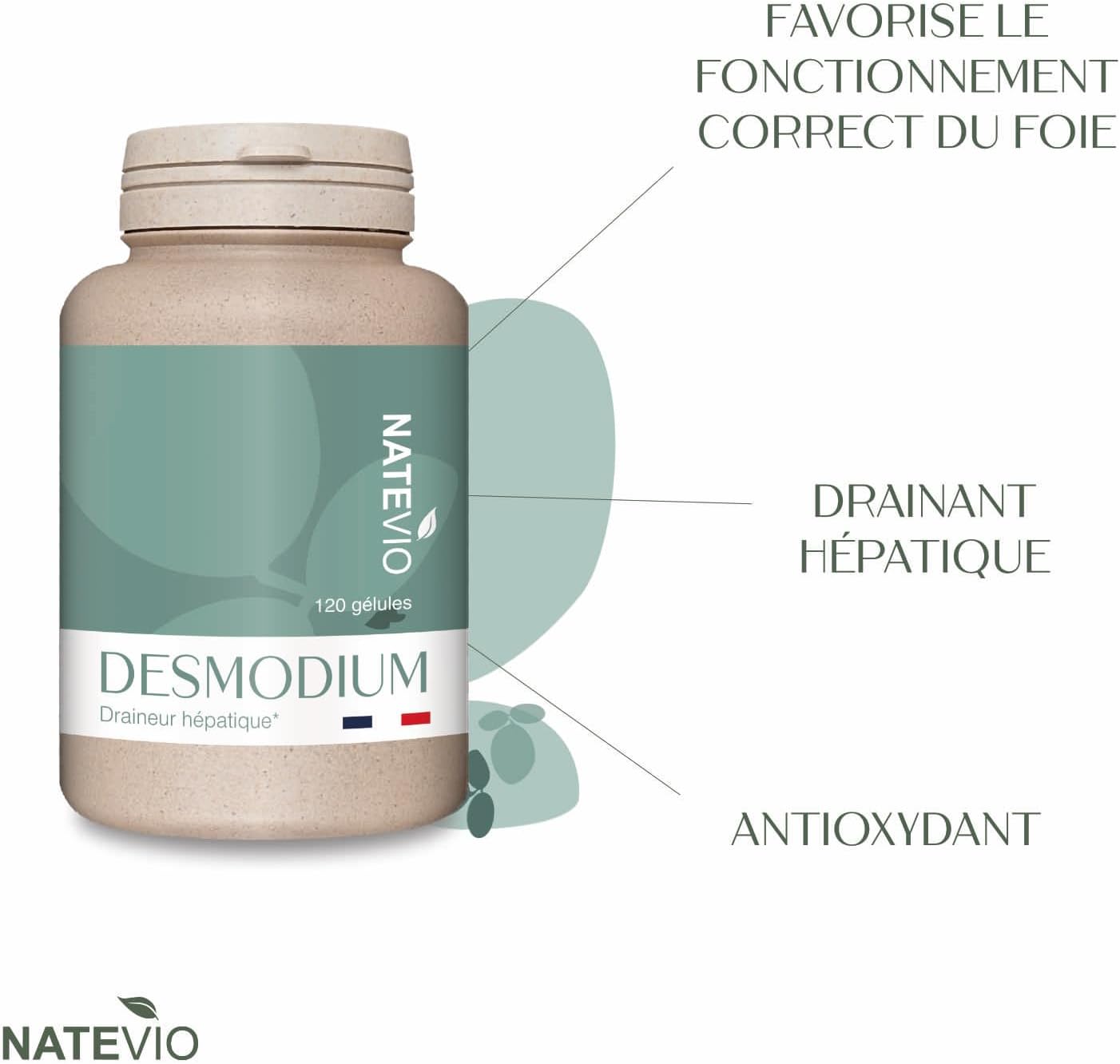 Desmodium - Leaf Powder 640 mg - 120 Capsules - Powerful and Fast Liver Detox - Adult Constipation - Made in France - Image 3