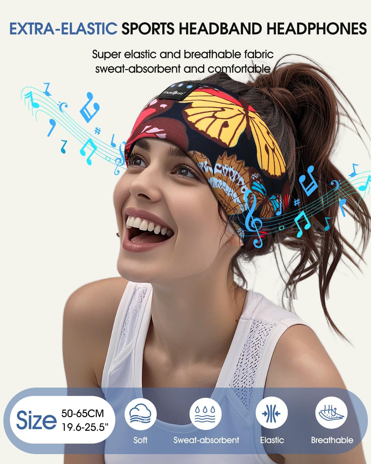 Bluetooth Sleep Headband, Headphones for Sleeping, Ultra-Thin Wireless Sleep Headphones for Side Sleepers, Optimal Comfort, HD Sound Quality, 14 Hours of Battery Life, Sport, Travel, Relaxation - Image 3
