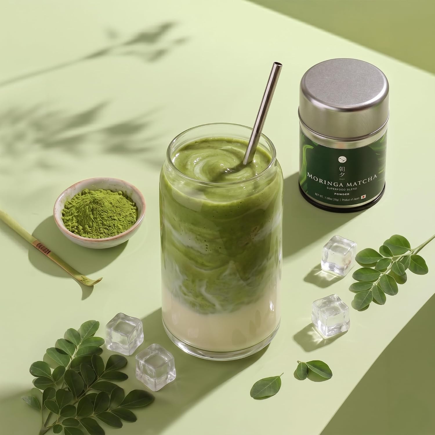 Asayu Japan Poudre de Matcha au Moringa, Mélange Naturel de Superaliments, Thé Matcha Fabriqué au Japon (Boîte de 30 g) - Image 8