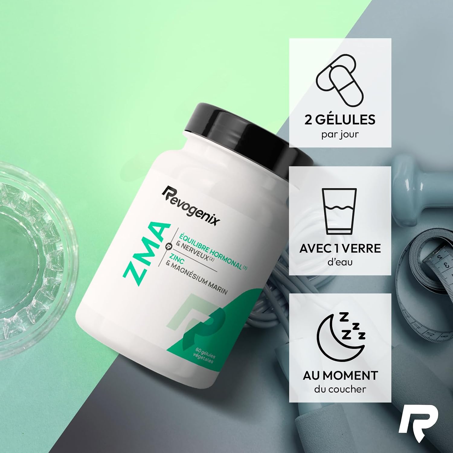 ZMA Highly Dosed | Zinc, Magnesium & Vitamin B6 | Facilitates Mass Gain and Muscle Recovery | Support Testosterone Production | 60 Vegan Capsules Without Additives and GMOs | Revogenix - Image 6