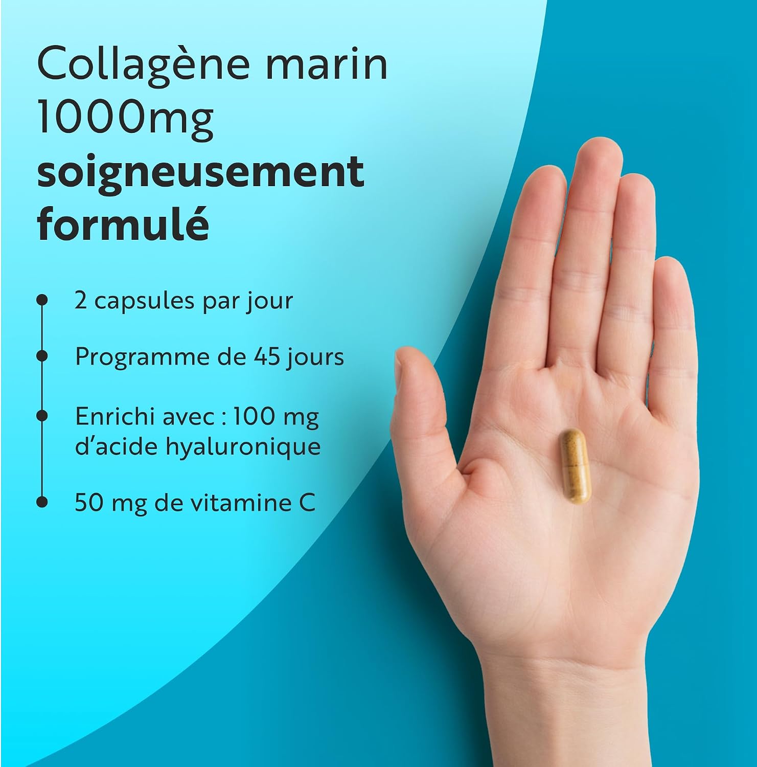 Nutravita Marine Collagen and Hyaluronic Acid 1000mg - 90 Capsules - Image 5