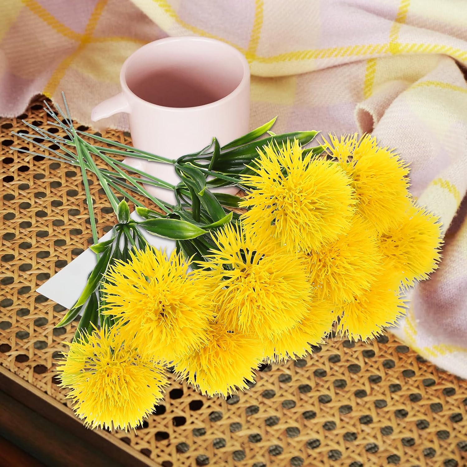 10 Pcs Artificial Dandelion Dandelion Flowers Plastic Artificial Dandelion Flower Table Decoration Green Vintage Decor - Image 10
