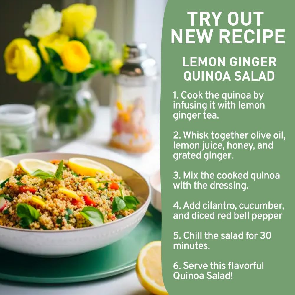 HANDPICK The Ginger Lemon - 100 Eco-Friendly Sachets | Coffee Free & Non-GMO - The Lemon Ginger 100% Pure - Image 8