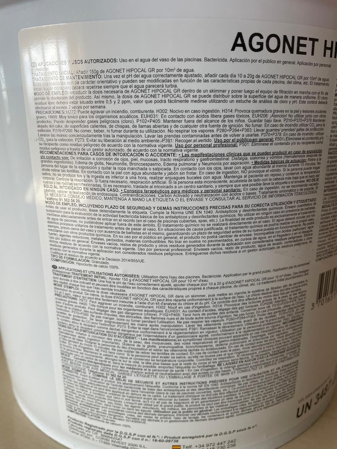 5 kg Calcium Hypochlorite granules - Chlorine Shock - Green Water & Trouble - Chlorination Shock Pool - Image 4