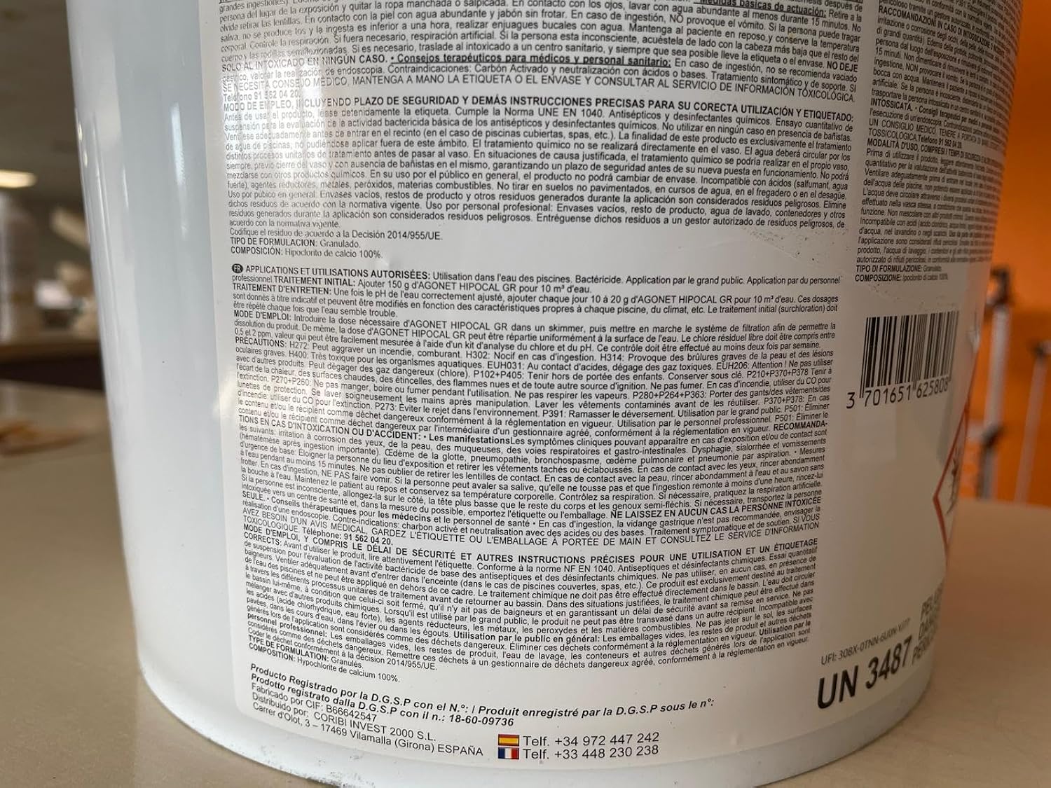 5 kg Calcium Hypochlorite granules - Chlorine Shock - Green Water & Trouble - Chlorination Shock Pool - Image 5