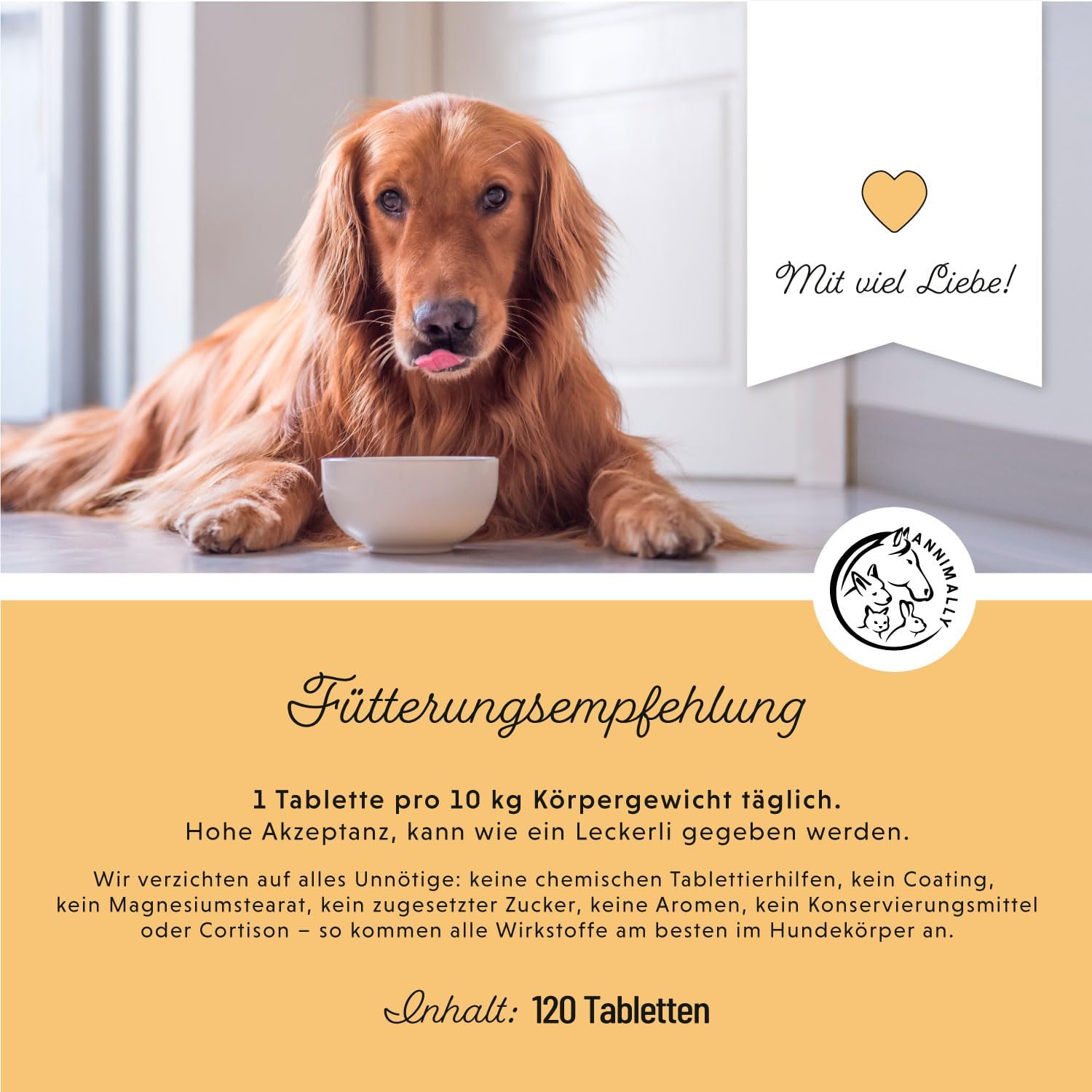 Annimally Senior Vital 120 Joint Tablets for Dogs with MSM, Ginger, Incense, Spirulina - Mobility and Wellness for Joints, Cartilage and Connective Tissue - Image 7