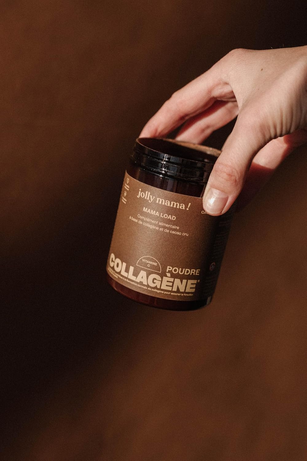 Jolly mama! Mama Load | Drinking Powder, Cocoa Marine Collagen | Vitamin C Enriched | Skin & Cartilage | Gluten Free | Pregnancy & Breastfeeding Compatible | Made in France | 112g Jar - Image 7