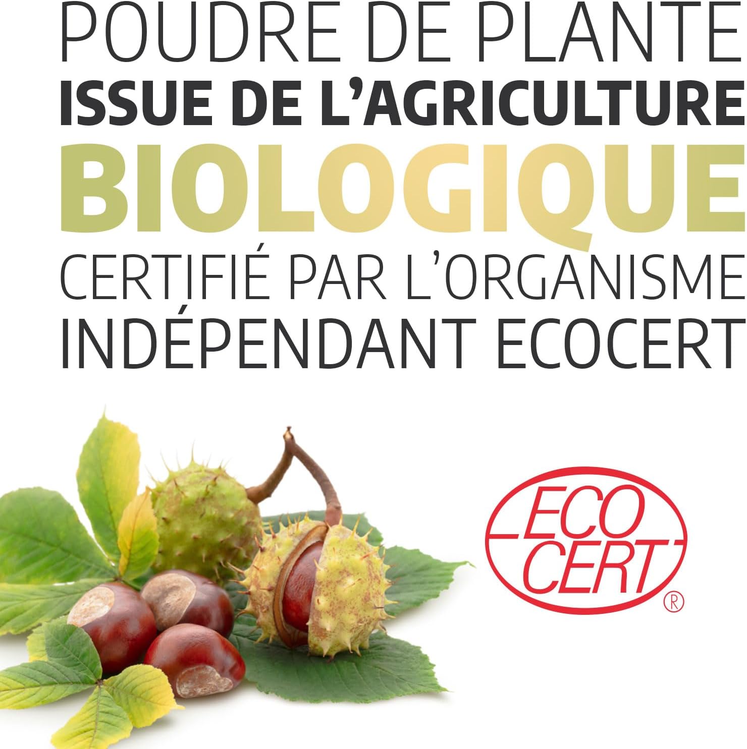Organic horse chestnut 250 mg - 200 capsules - Ecocert certified - Image 5
