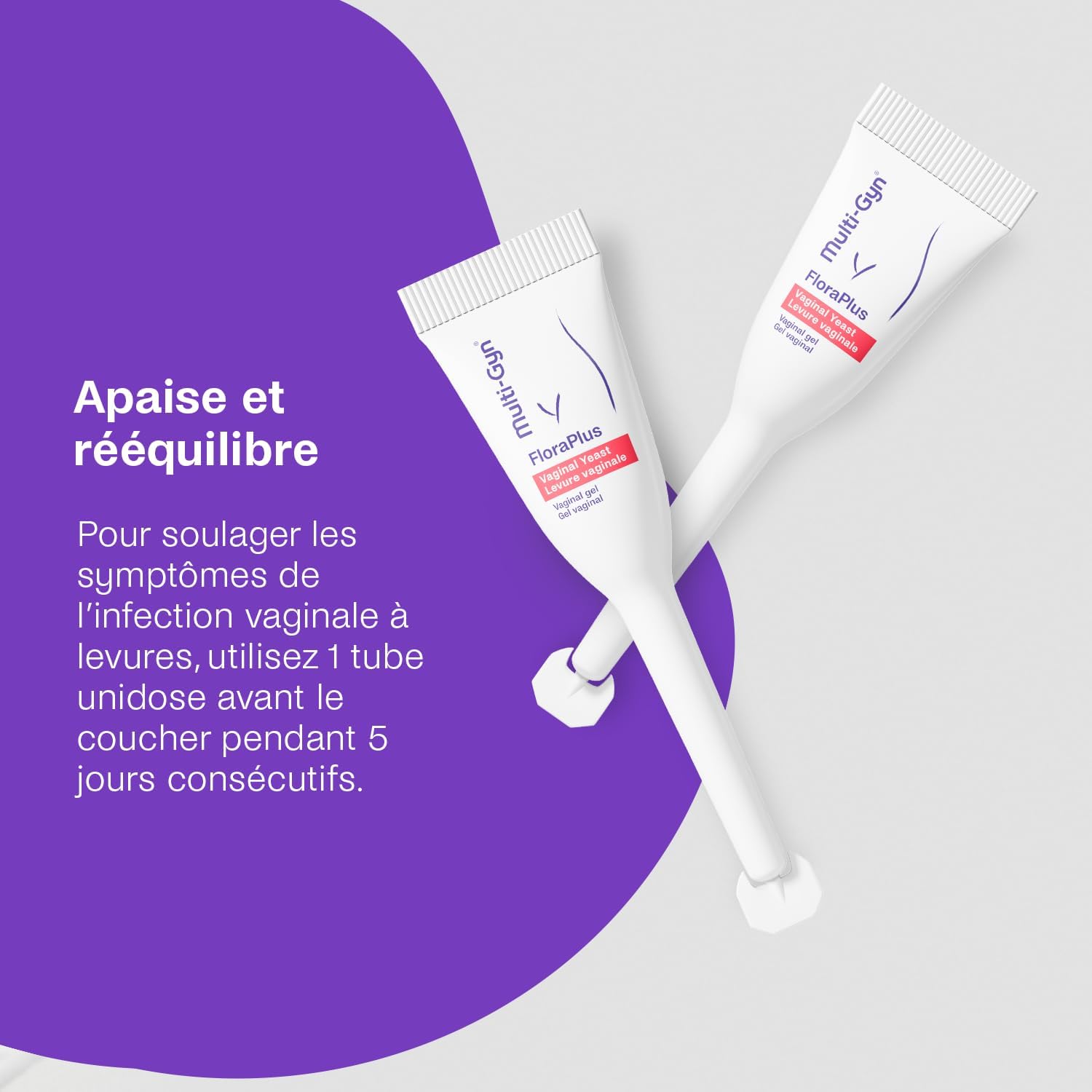 Multi-Gyn FloraPlus - Treats Thrush Symptoms - Clinically Proven - Fast Relief in 10 Minutes - With Prebiotics & Lactic Acid - 5 Single Dose Tubes - Image 6