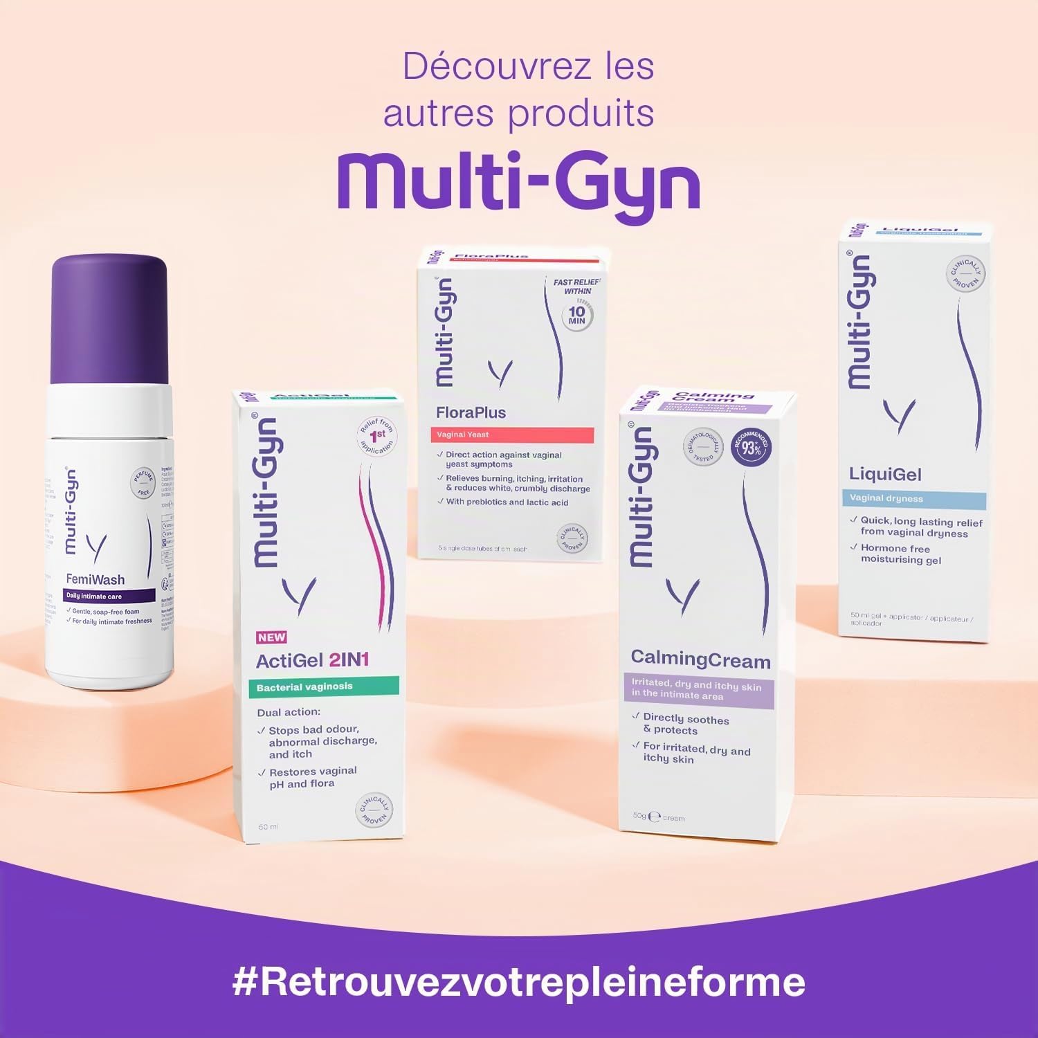 Multi-Gyn FloraPlus - Treats Thrush Symptoms - Clinically Proven - Fast Relief in 10 Minutes - With Prebiotics & Lactic Acid - 5 Single Dose Tubes - Image 7