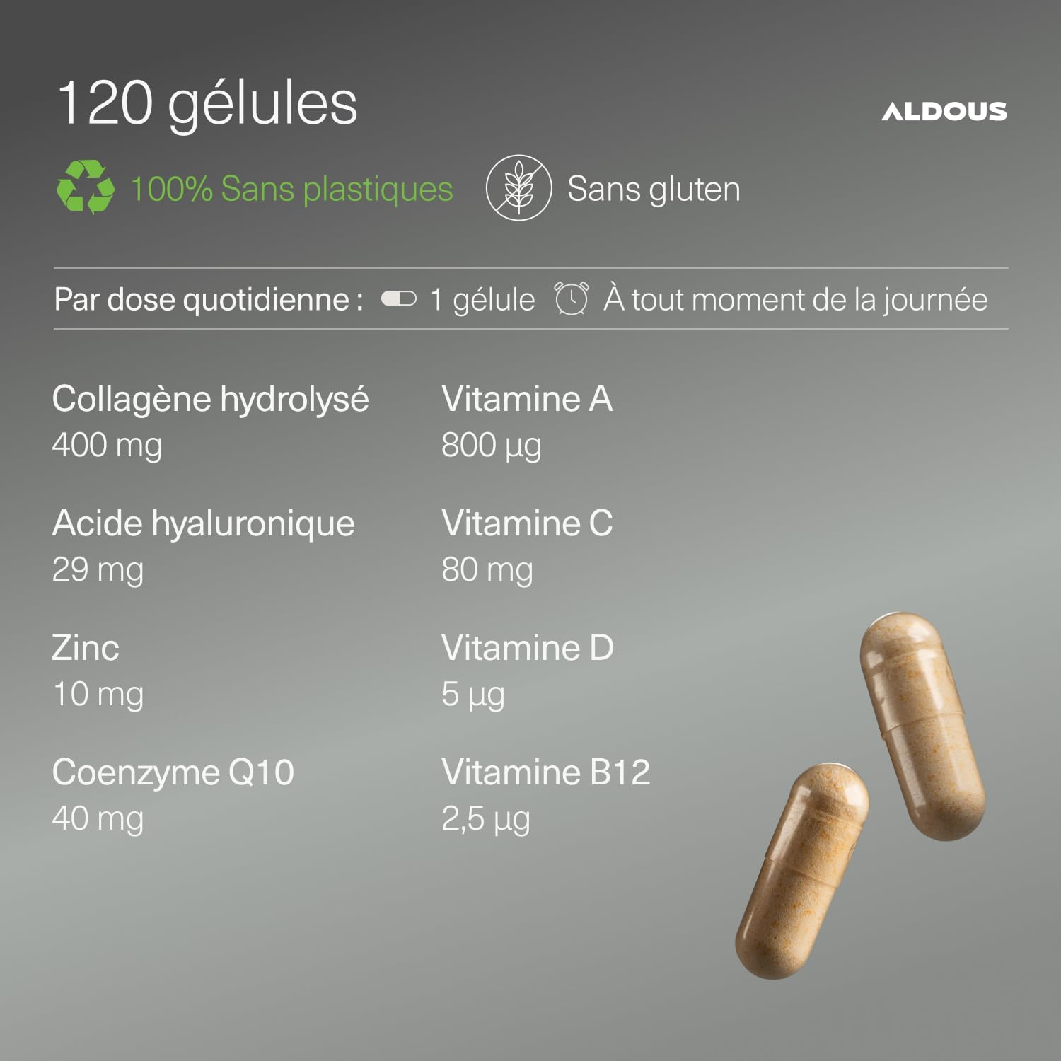 Collagen, Hyaluronic Acid -120 days- Hydrolyzed Collagen, Zinc, Rooster 10 - Image 4