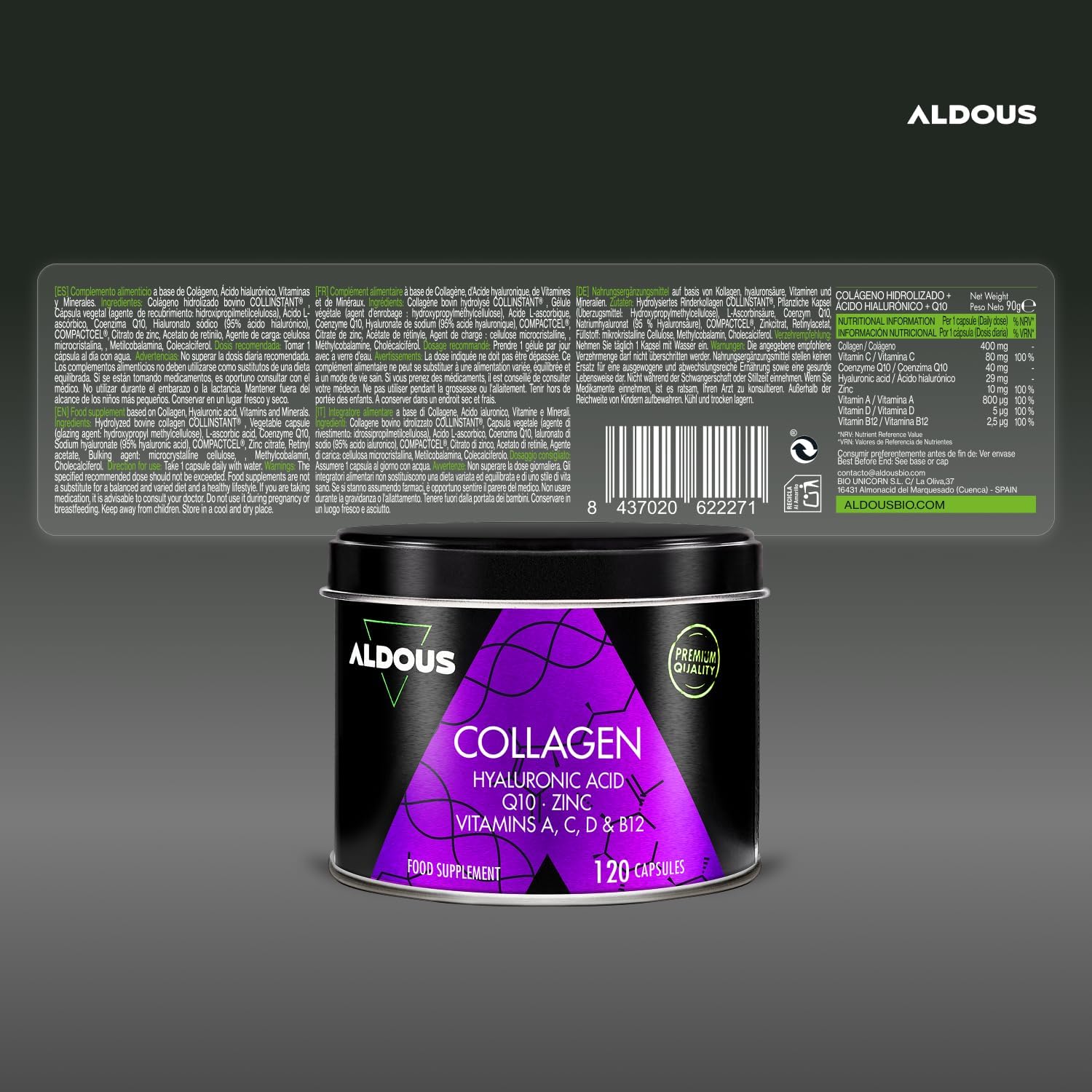 Collagen, Hyaluronic Acid -120 days- Hydrolyzed Collagen, Zinc, Rooster 10 - Image 7