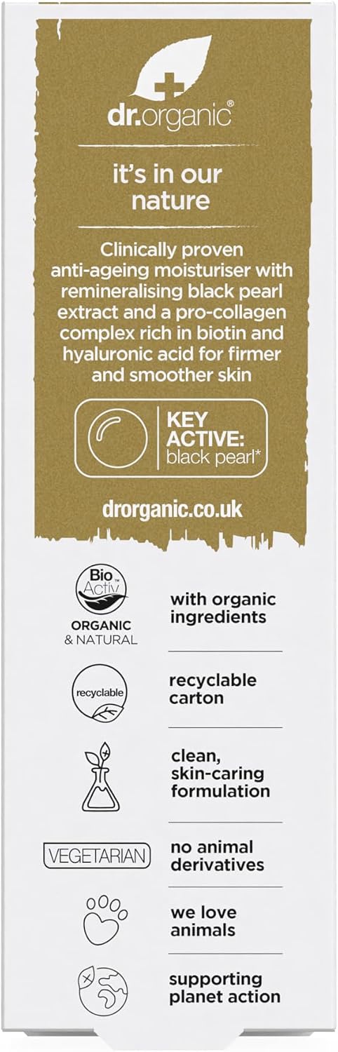Dr. Organic Pro Collagen Plus Black Pearl Anti-Aging Moisturiser 50ml - Image 3