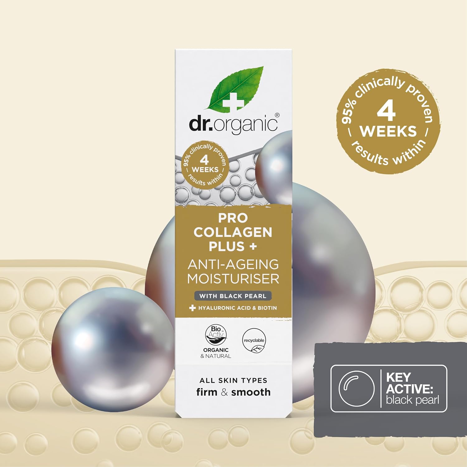 Dr. Organic Pro Collagen Plus Black Pearl Anti-Aging Moisturiser 50ml - Image 6