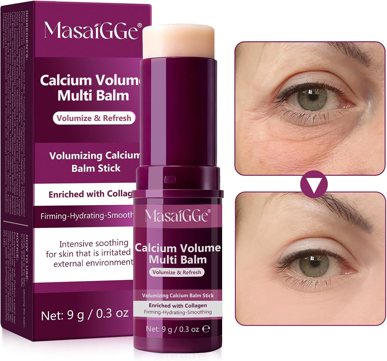 Calcium Wrinkle Capture Stick (0.3oz), Multi Balm Stick for Wrinkles, Calcium Volume Multi Balm, Multi-Volume Balm, Korean Collagen Moisturizer, Anti-Aging, Firming, Skin Barrier, Nourishes - Image 17