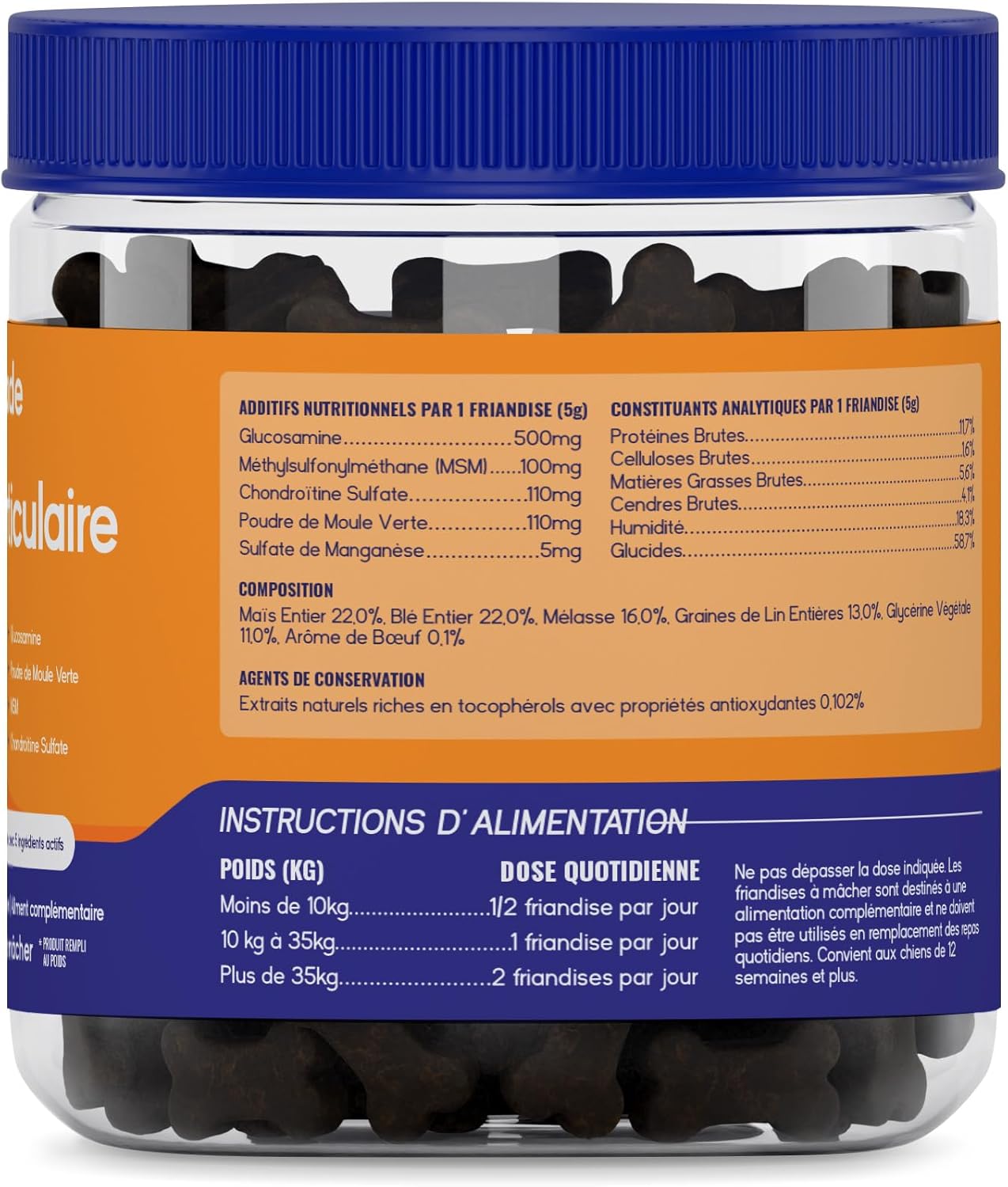 PupGrade Joint Support for Dogs - Glucosamine Chondroitin with MSM & Green Mussels - Hip & Joint Pain Relief - For All Sizes, Breeds, Ages - 30 Soft Treats - Image 4