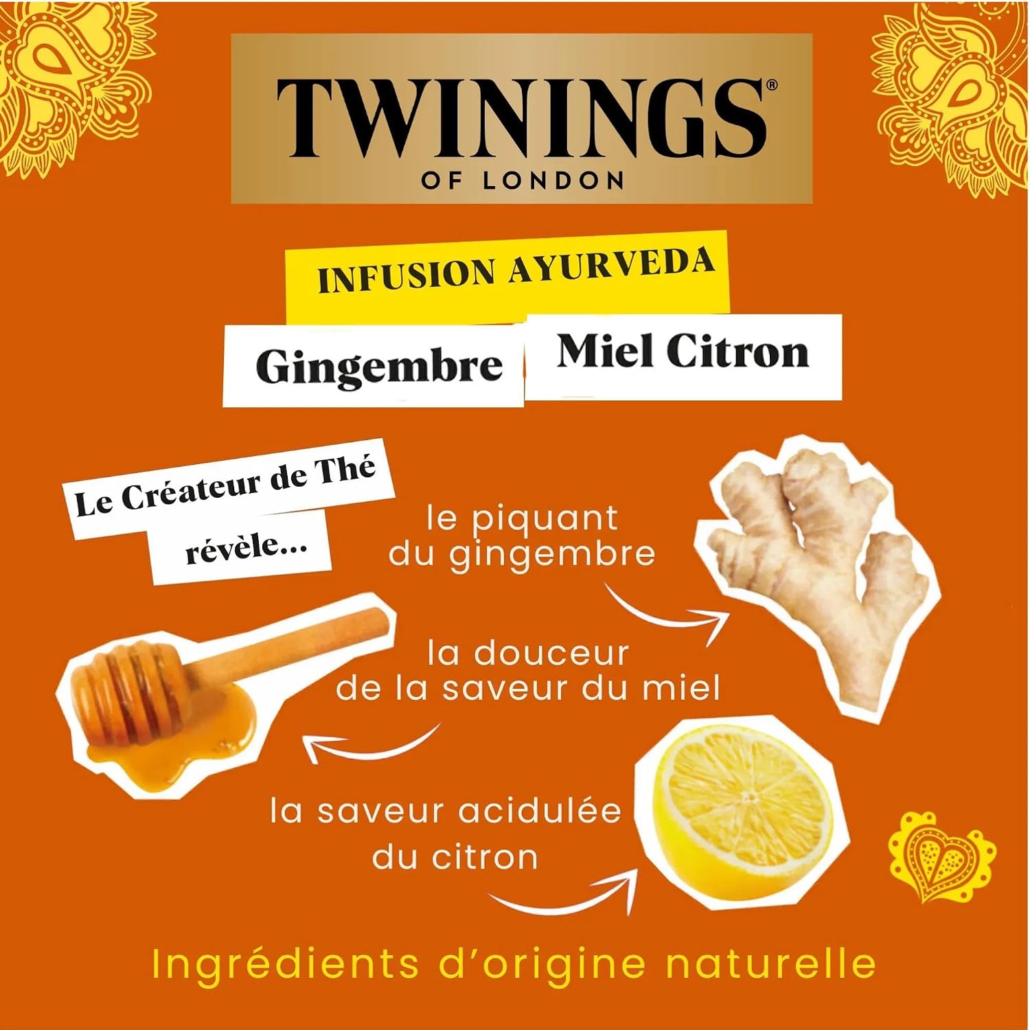 Twinings Infusion Ayurveda Ginger Honey Lemon 100 Sachets (5x20) - Image 4