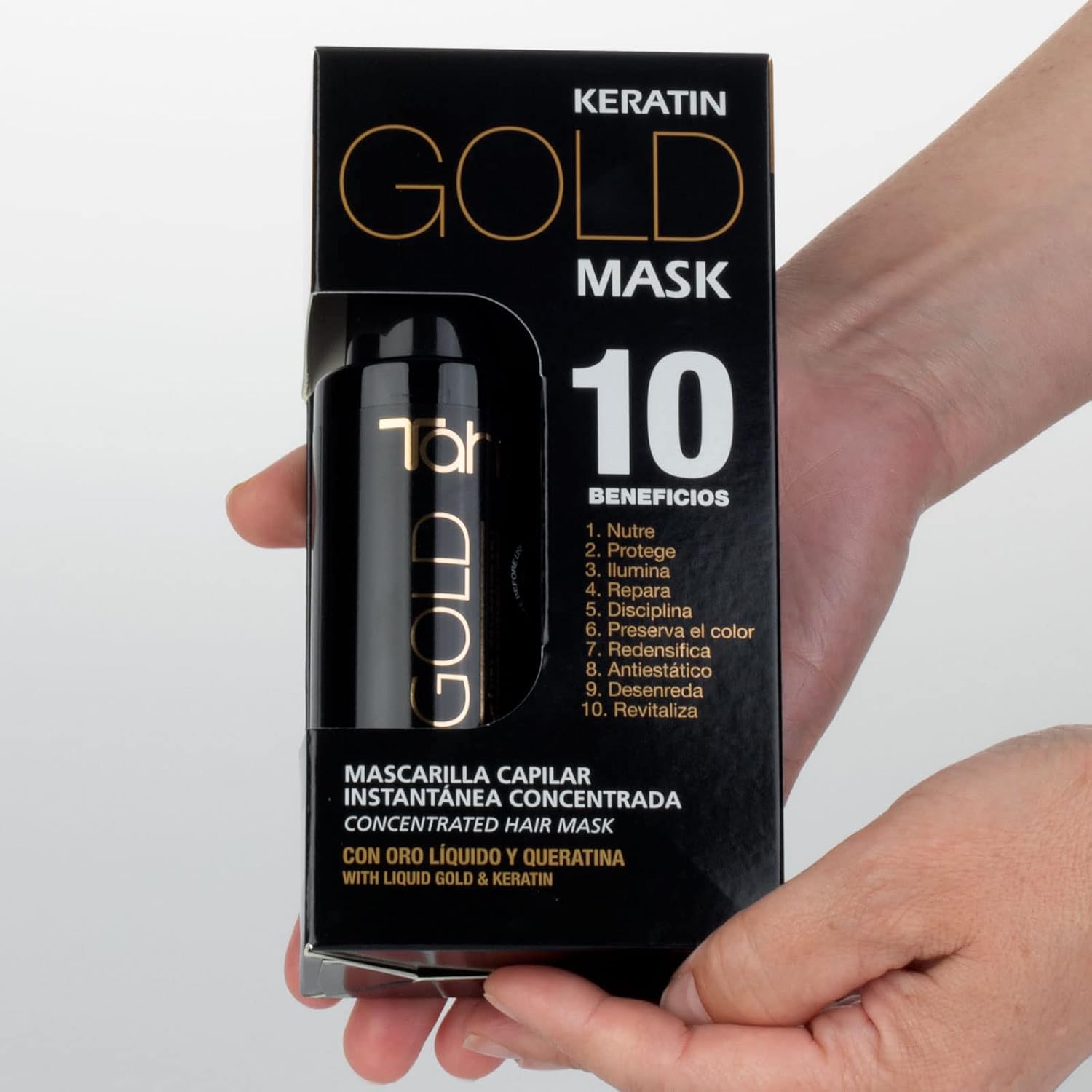 Tahe Keratin Gold Instant Effect Concentrated Mask with Liquid Gold and Keratin, 125 ml - Image 5