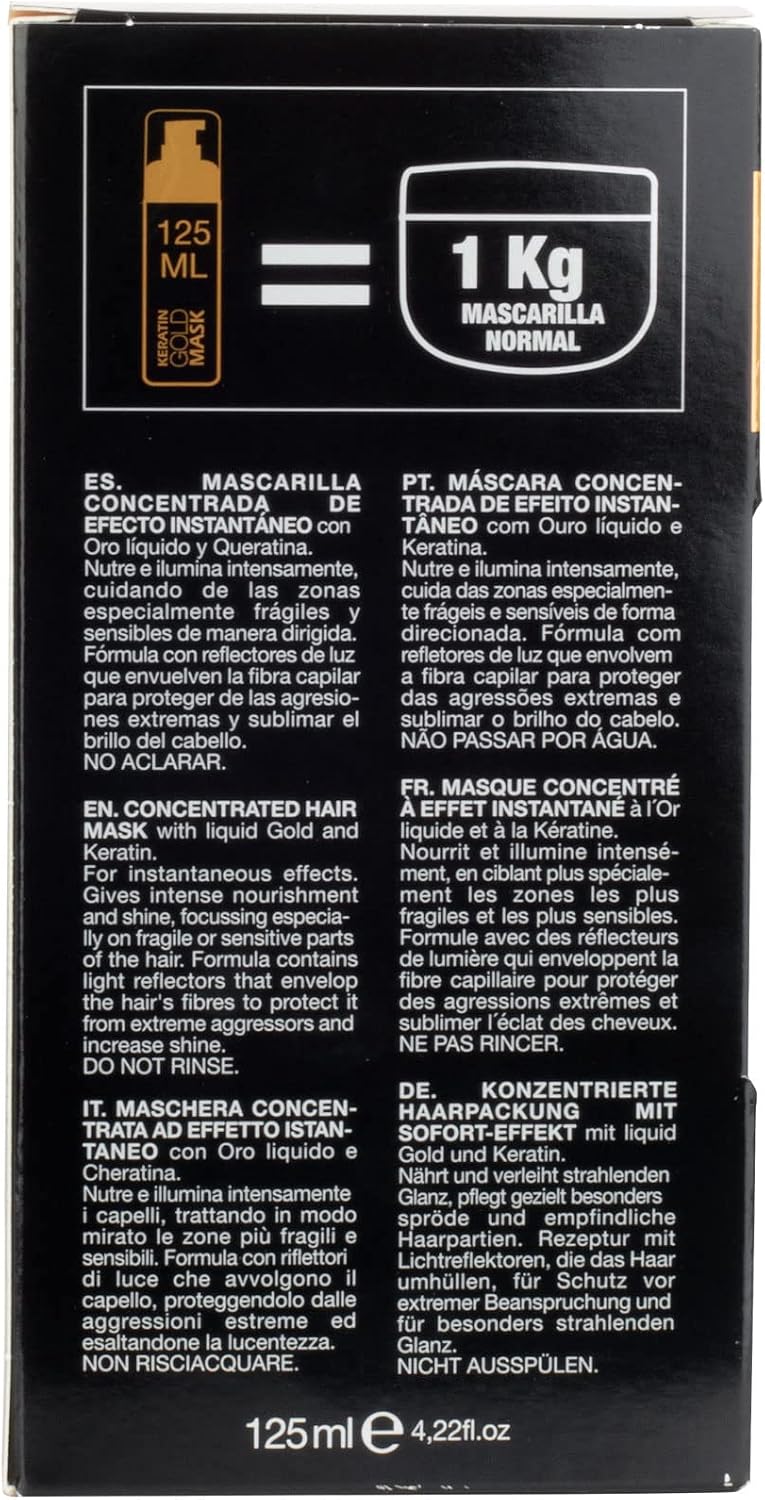Tahe Keratin Gold Instant Effect Concentrated Mask with Liquid Gold and Keratin, 125 ml - Image 6