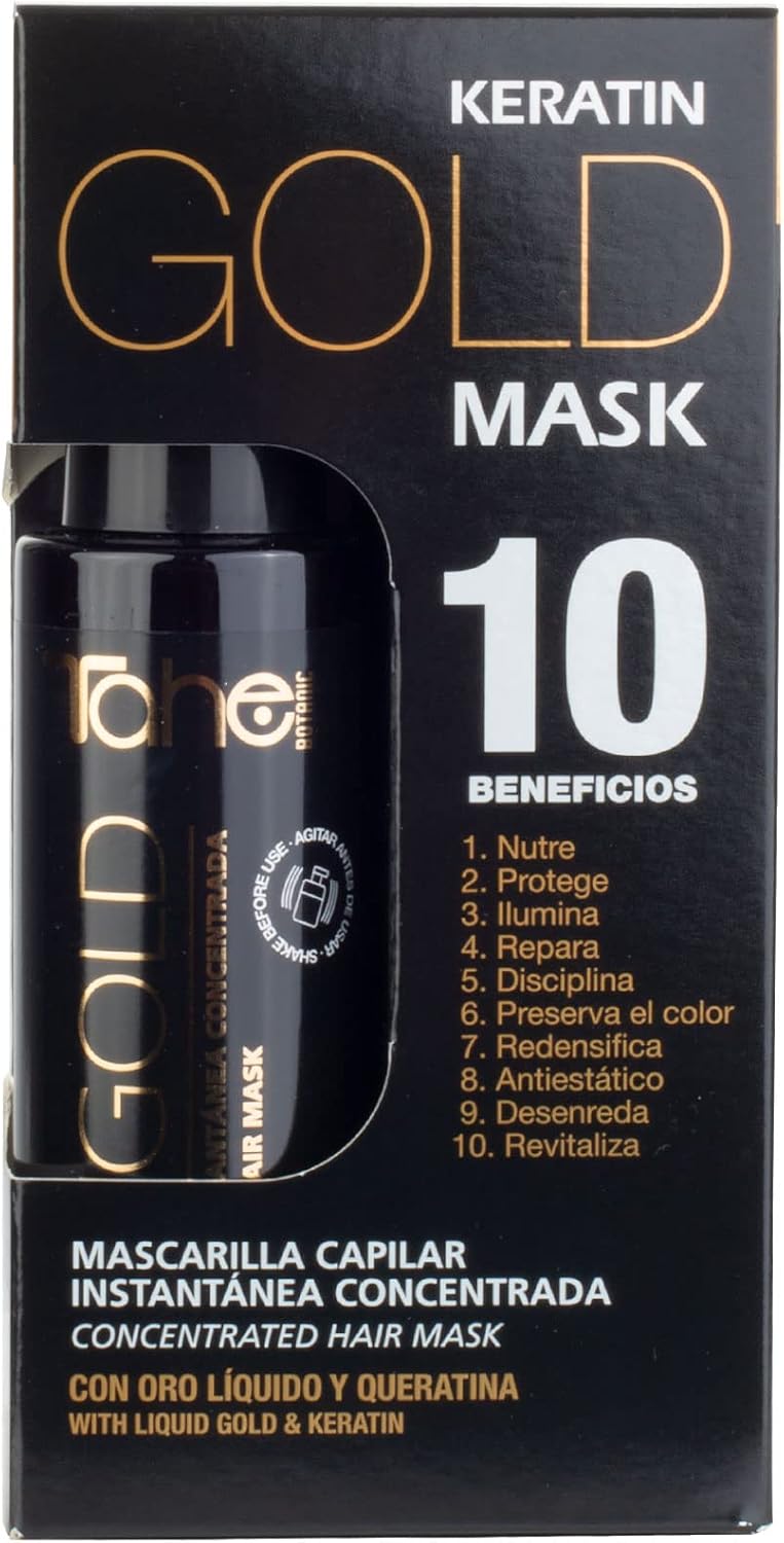 Tahe Keratin Gold Instant Effect Concentrated Mask with Liquid Gold and Keratin, 125 ml - Image 7