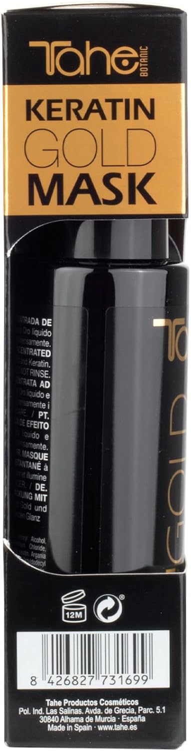 Tahe Keratin Gold Instant Effect Concentrated Mask with Liquid Gold and Keratin, 125 ml - Image 8
