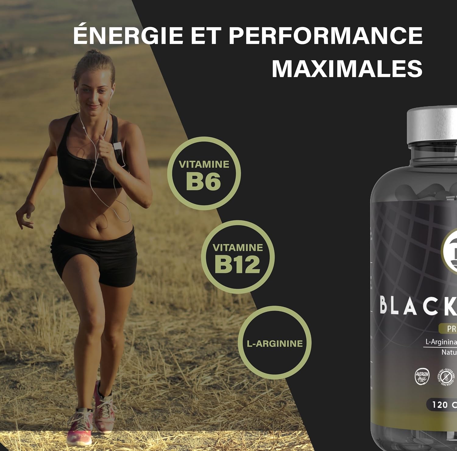 Black Maca Extra Strong 24000mg - 120 Capsules - Black Maca Extract 20:1 Improves Performance Men and Women Macca L-Arginine, Zinc, Vitamin B6 and B12 for Fighting Fatigue and Stress Oxidant - Image 7