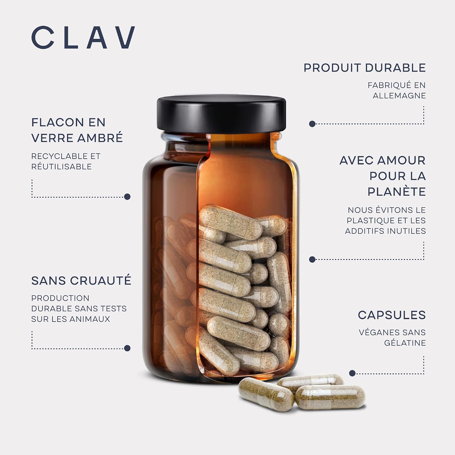 CLAV® N°33 Prosta Complex, with Dwarf Palm & Pomegranate, 120 Capsules - Image 7