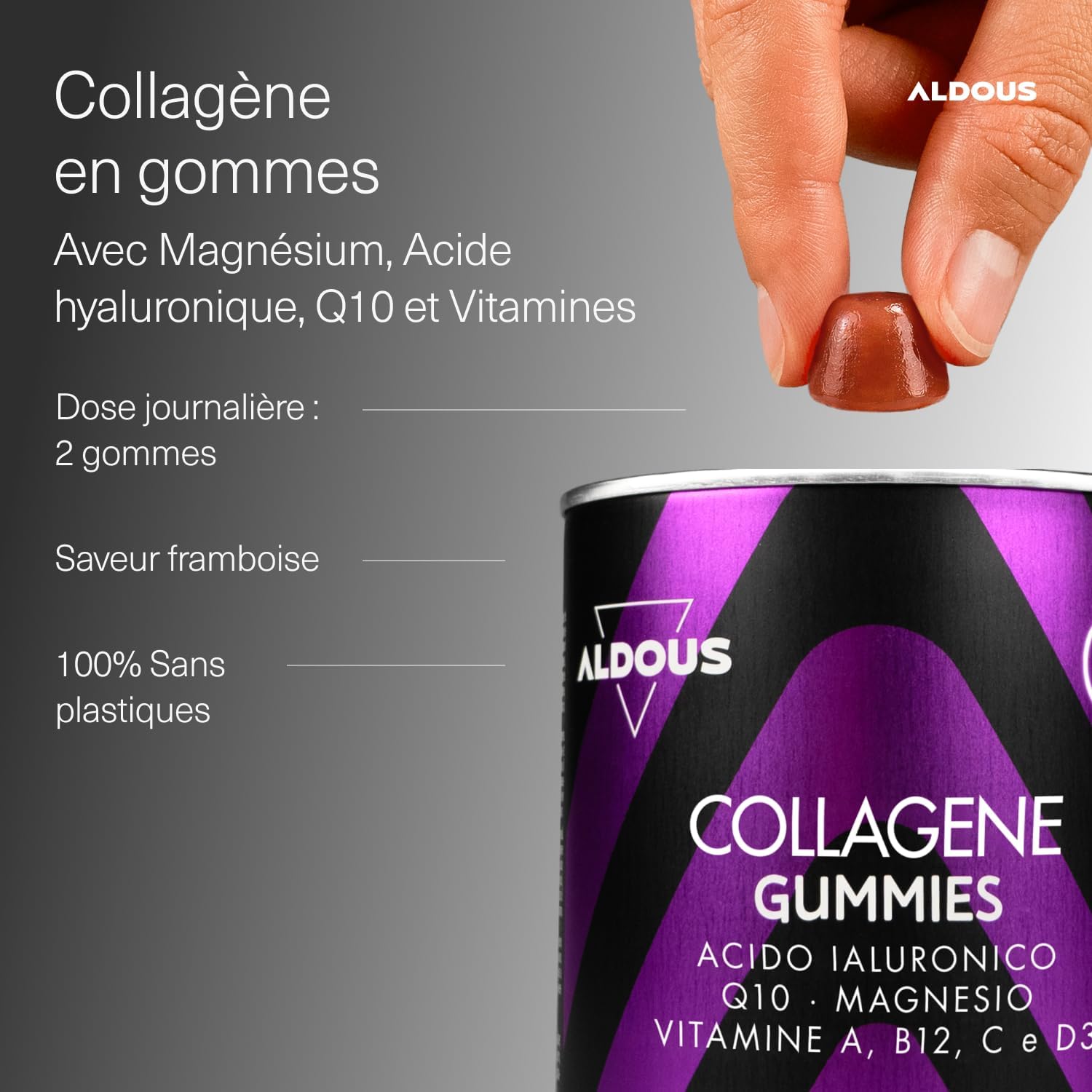 Collagen + Magnesium + Hyaluronic Acid - 120 Gummies - With Coenzyme Q10 - Image 3