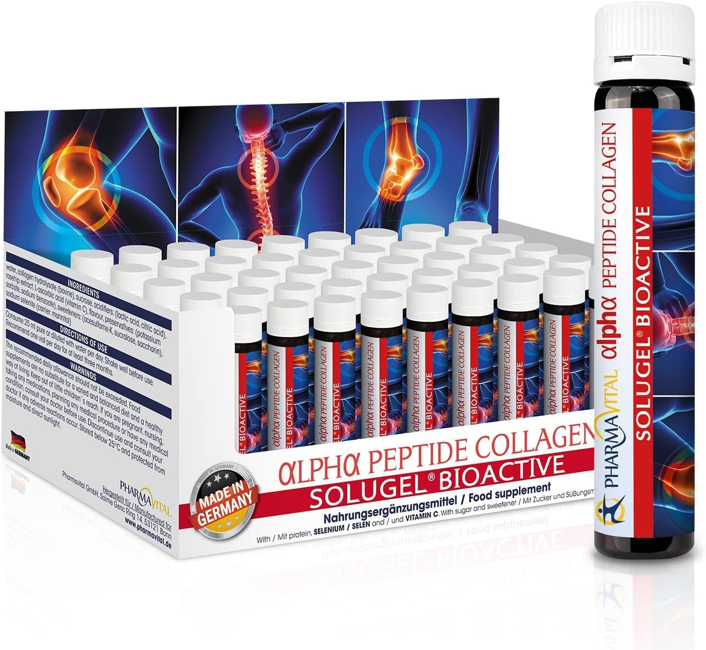 Alpha Peptide Collagen Drinking Collagen - Liquid Collagen 50 Ampoules, 10,000mg Collagen Hydrolysate - With Collagen Peptides Type 1 & 3 - Tested in External Laboratory - Image 2