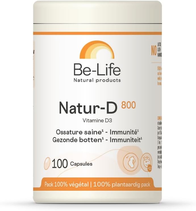 BE-LIFE | Natur-D 800 | Vitamine D3 Naturelle | Immunité & Santé Osseuse | Absorption Calcium | Complément Alimentaire Dès 12 Ans | 100 comprimés - Image 2