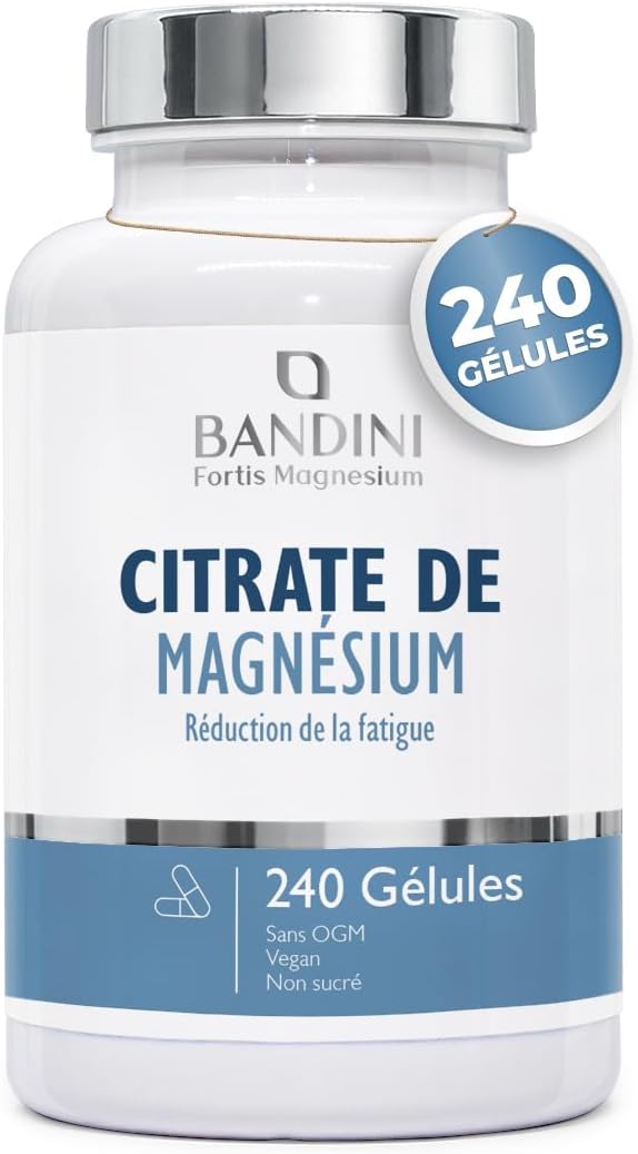 Bandini® Magnesium Citrate 1,480 mg including 440 mg of Elemental Magnesium | Per Serving, 240 Vegan Capsules (8 Months) - Contributes to Normal Muscle Function - Vegan Supplement, Gluten and GMO Free - Image 2