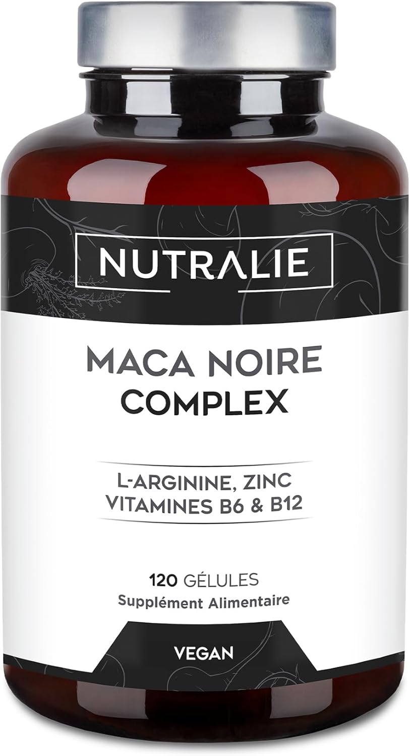 Black Maca from the Andes 32000mg, Power 20:1, L-Arginine Zinc | Vitamins B6 B12, Peruvian Maca Men and Women, 120 Capsules Black Maca Complex Nutralie - Image 2