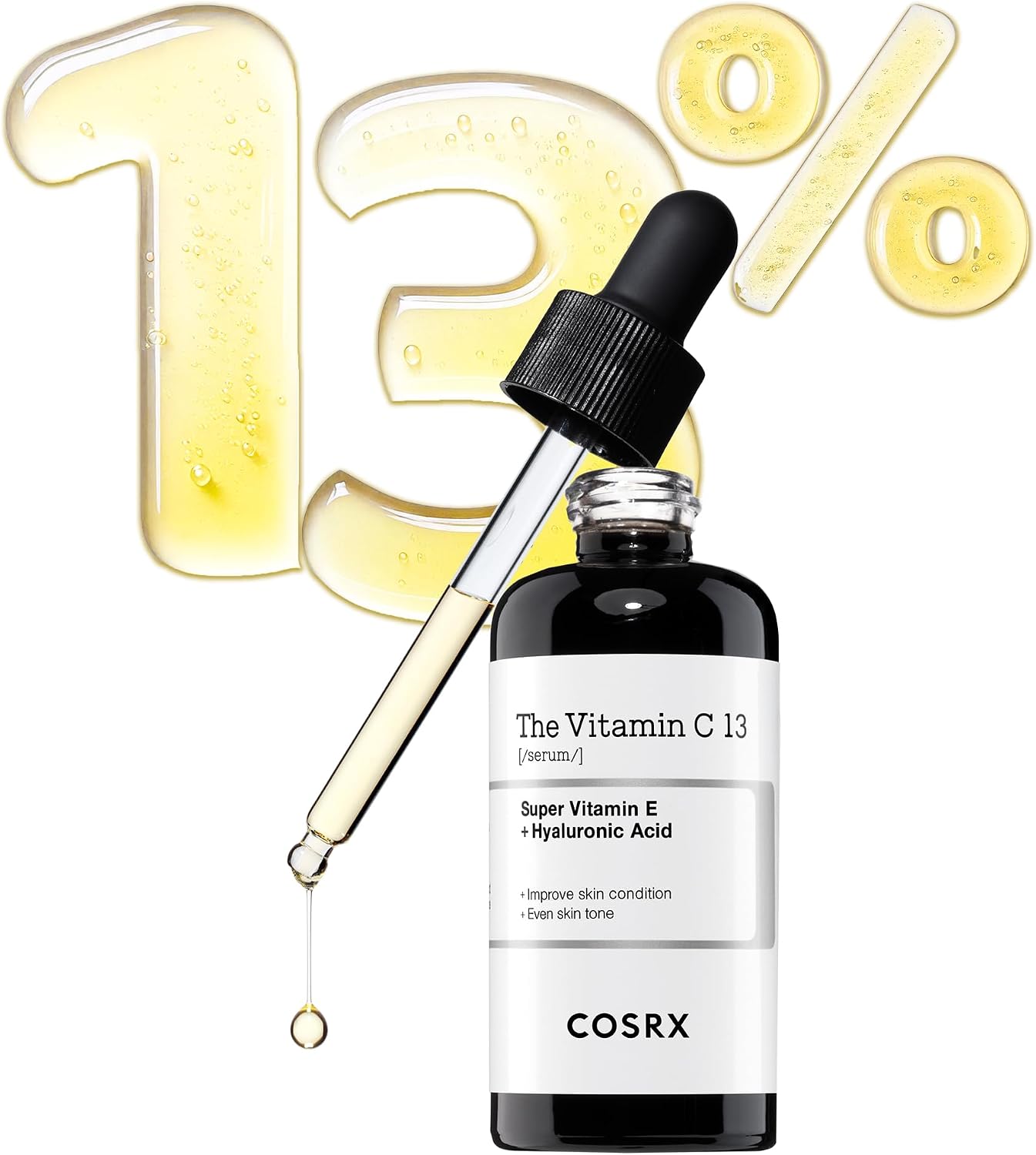 COSRX Pure Vitamin C 13% Serum with Vitamin E & Hyaluronic Acid, Brilliant & Moisturizing Face Serum for Fine Lines, Uneven Skin Tone & Dull Skin, 0.67 fl.oz/20ml, Korean Skincare - Image 2