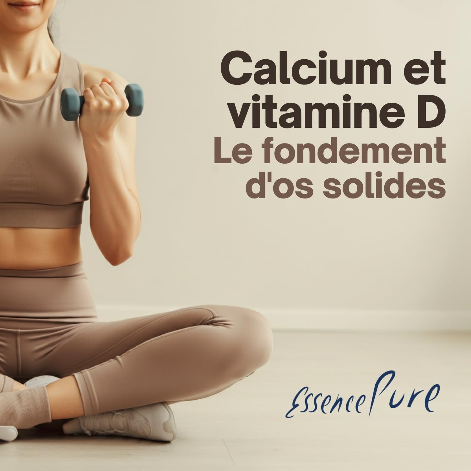 Calcium and Vitamin D Pure Essence, 120 Tablets | Calcium with vitamin D, complete formula, optimal absorption, support bones, teeth, muscles and normal functioning - Image 2