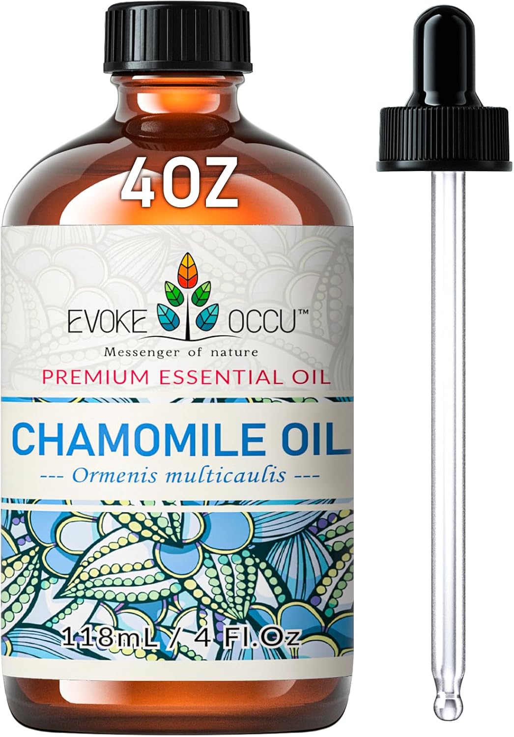 EVOKE OCCU Chamomile Essential Oil - Skin, Hair, Diffuser | Herbaceous Fragrance - For Evening, Yoga, Massage, Nails & DIY Projects - 118ml / 4 fl oz - Image 2
