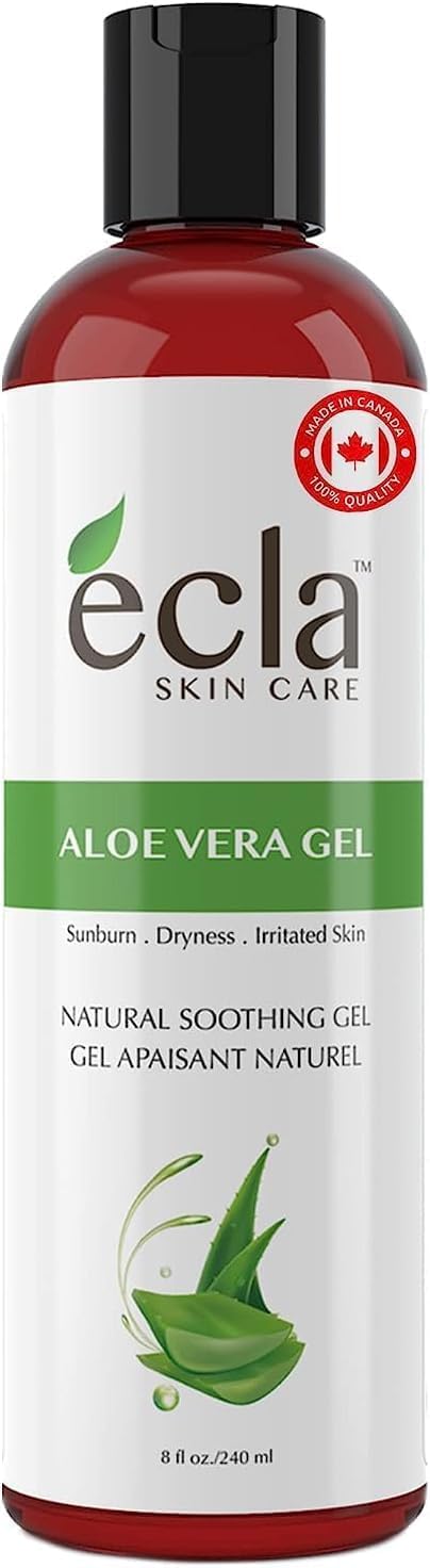 Ecla Skin Care (240 ml) Aloe Vera After Sun Gel, 100% Pure Aloe Vera Gel for Face, Body & Hair, Cold-Pressed Aloe Vera Juice, Organic & Soothing Aloe Vera Gel, Alcohol Free - Image 2