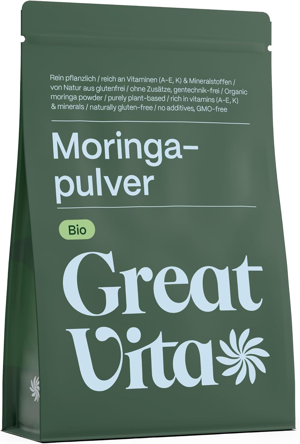 GreatVita Bio Moringa Powder 800 g No Additives - Image 2