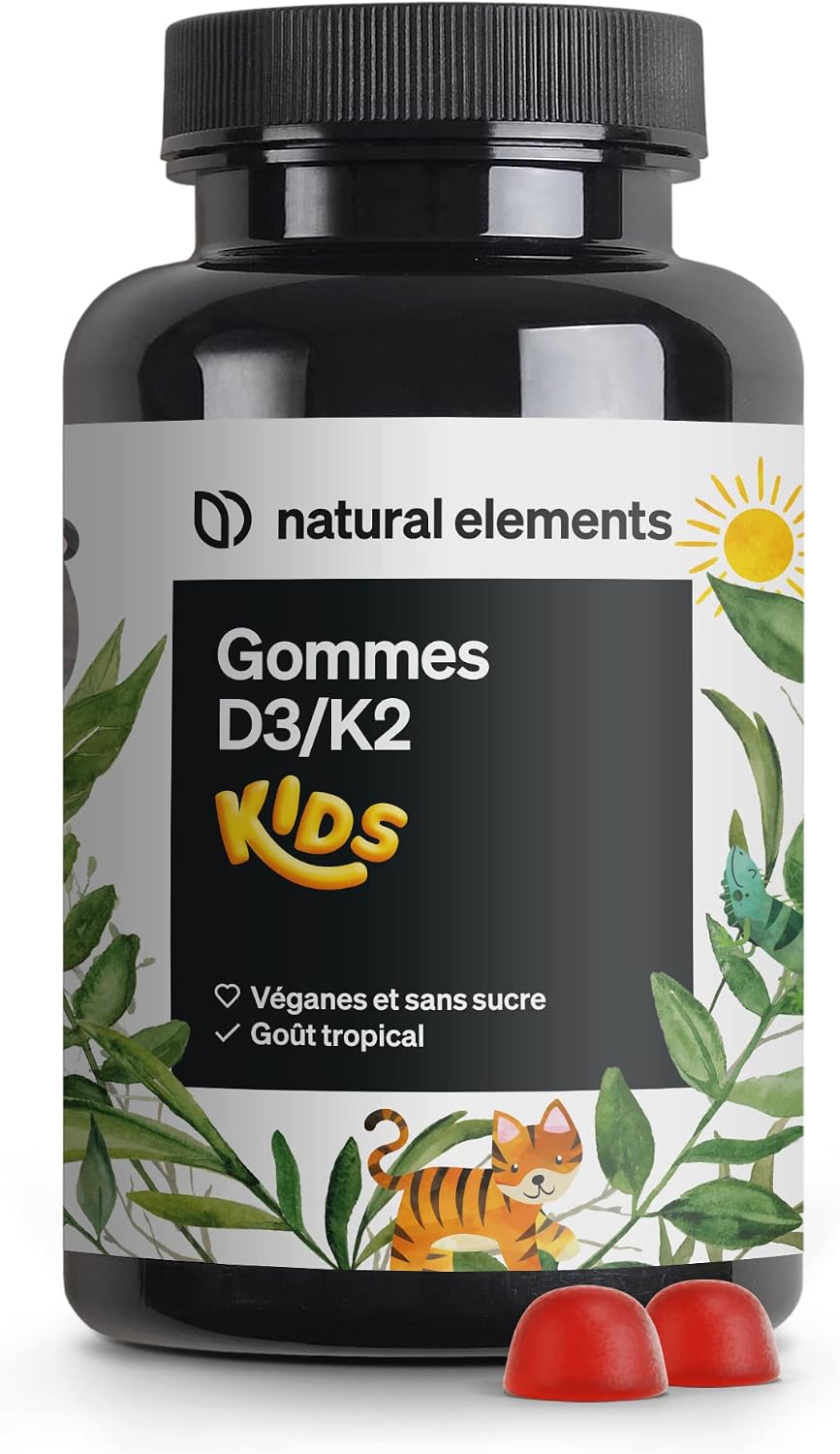 KIDS Gummies with Vitamin D3 and K2 – 120 Gummies – Tropical Flavour – Vegan, Sugar Free, Child-friendly Dosage – Produced and Laboratory Tested in Germany - Image 2