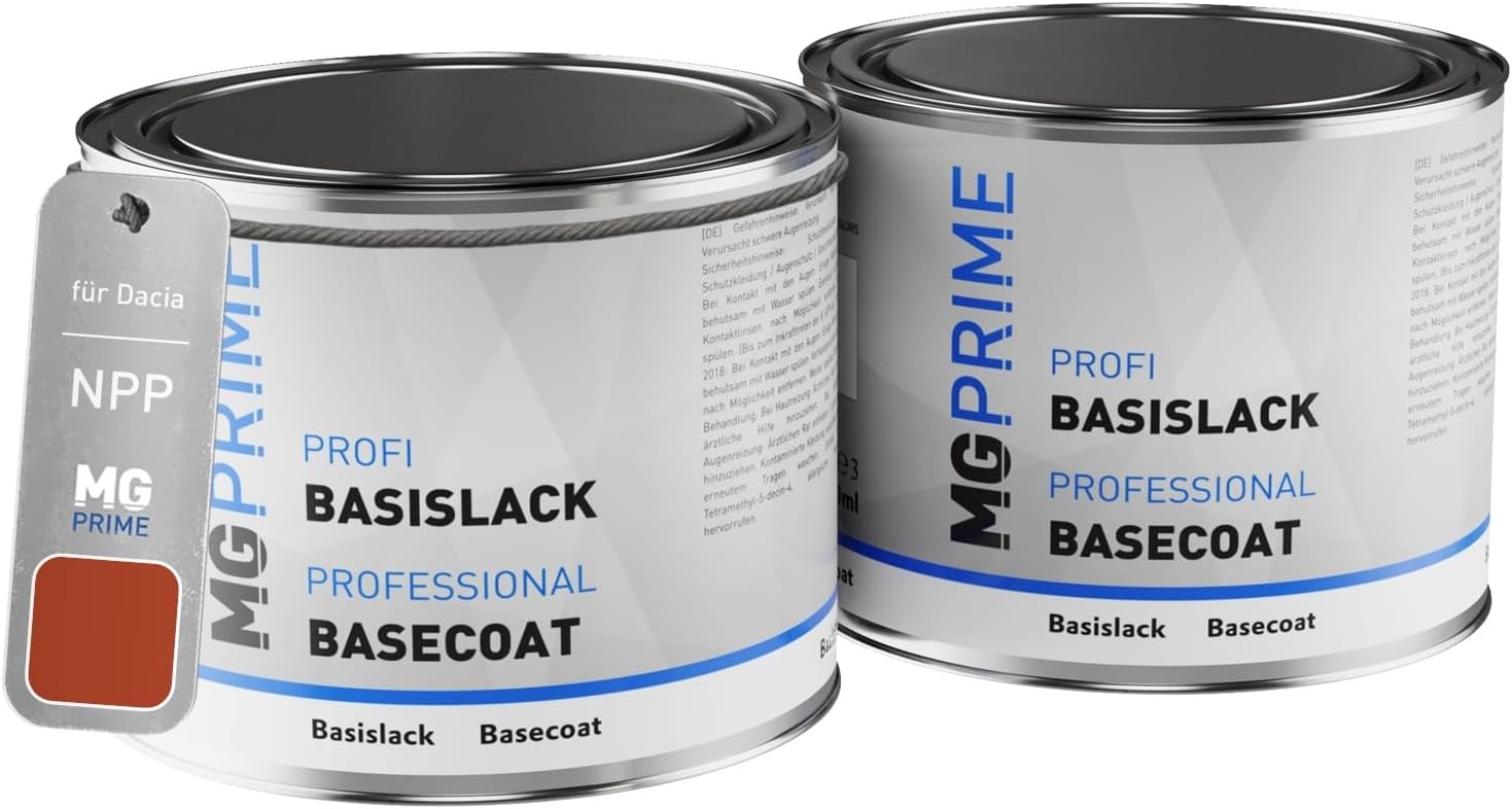 MG PRIME Pots de Peinture voiture pour Dacia NPP Rouge Goji Metallic 1,0L - Image 2