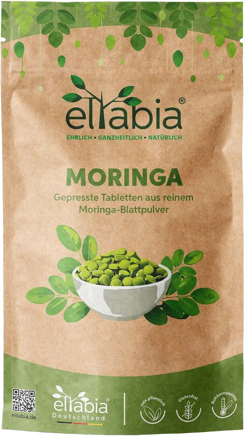 Moringa 1000 Comprimés 500g de nourriture crue végétalienne de qualité à haute dose - Image 2