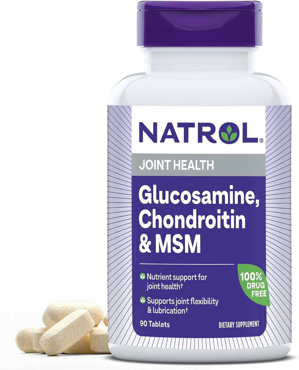 Natrol Glucosamine and Chondroitin Joint Supplement with MSM 90 Tablets - Image 2